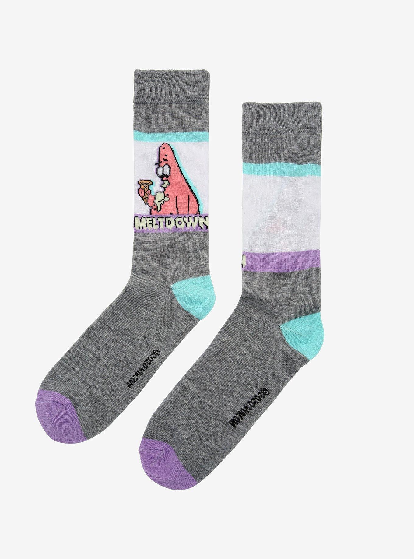 SpongeBob SquarePants Patrick Meltdown Crew Socks, , alternate