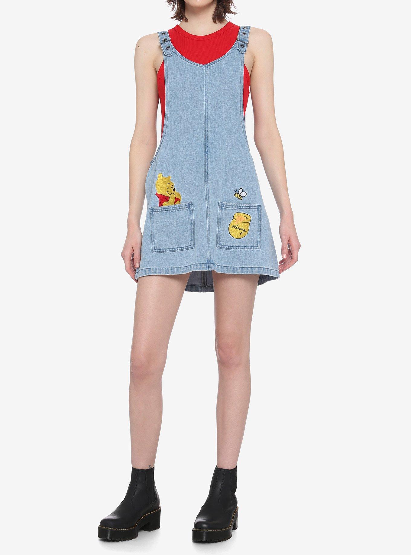 Disney Winnie The Pooh Embroidered Denim Skirtall, MULTI, alternate