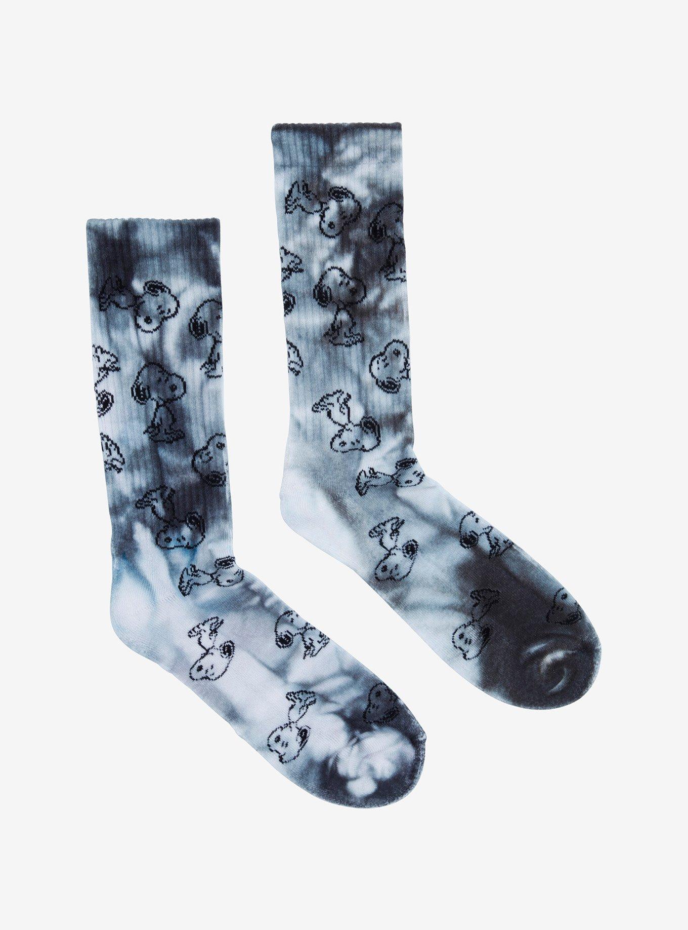 Peanuts Snoopy Tie-Dye Crew Socks, , alternate