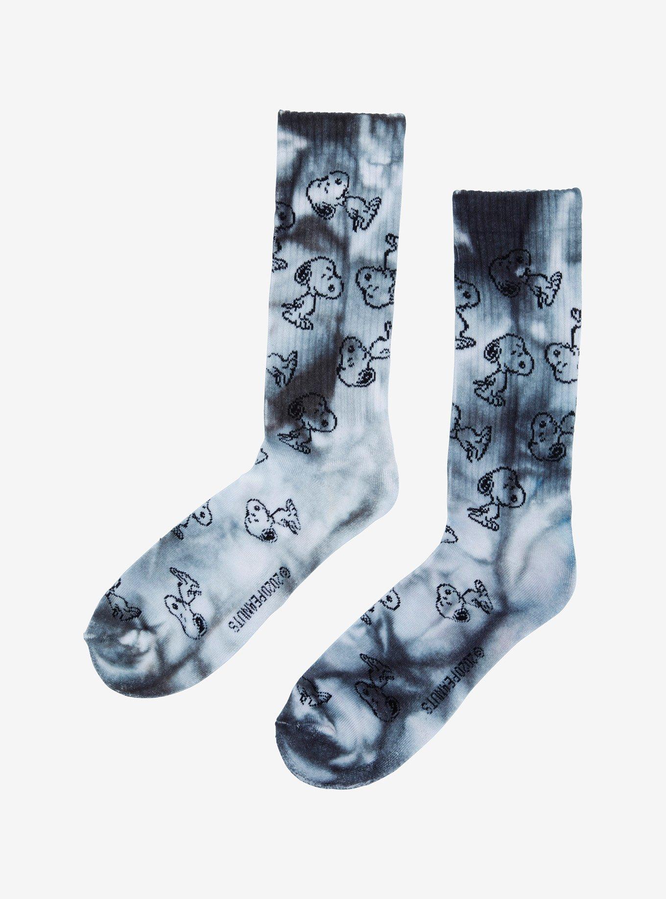 Peanuts Snoopy Tie-Dye Crew Socks, , alternate