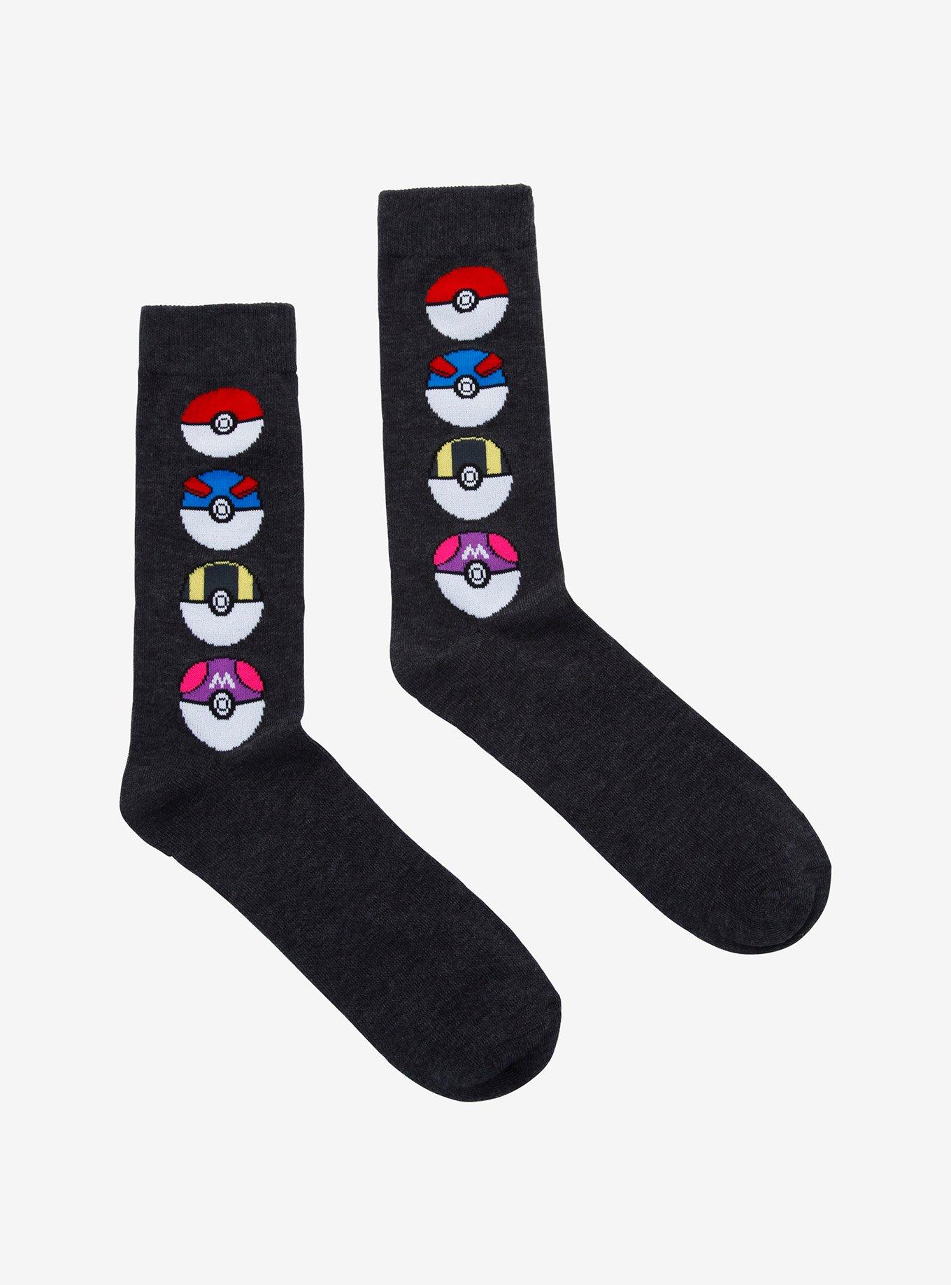 Pokemon Poke Ball Crew Socks, , alternate