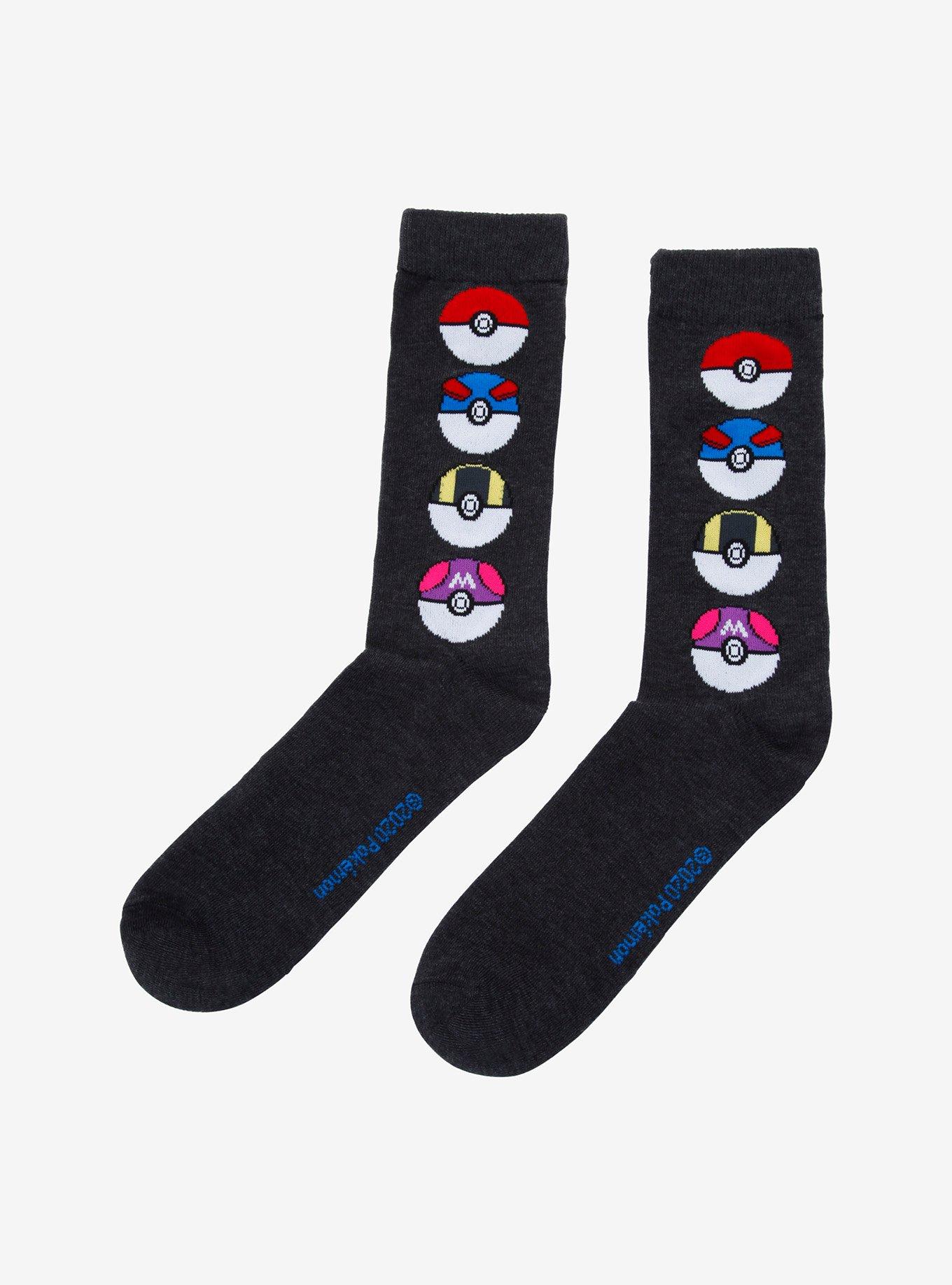 Pokemon Poke Ball Crew Socks, , alternate