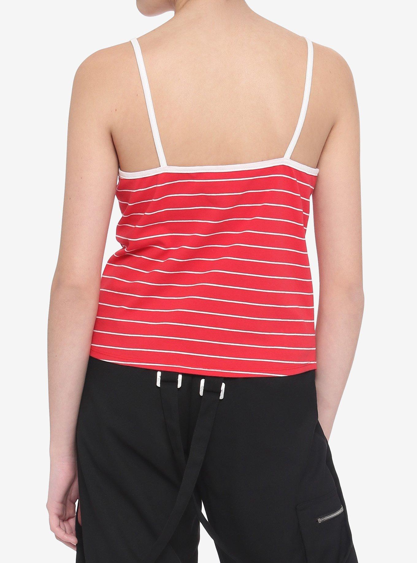 InuYasha Chibi Kagome & InuYasha Stripe Girls Strappy Tank Top, MULTI, alternate