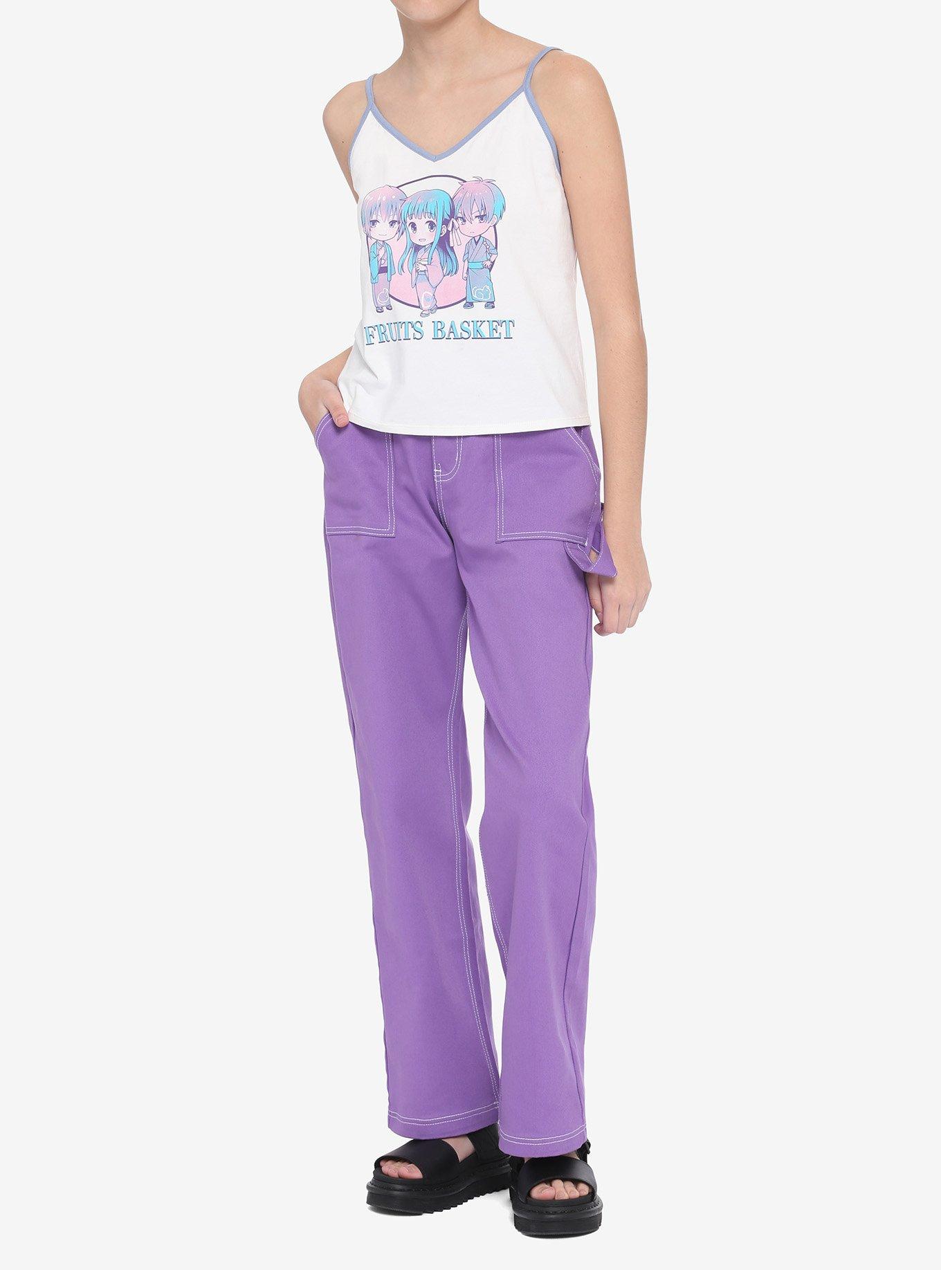 Fruits Basket Pastel Chibi Trio Girls Strappy Tank Top, MULTI, alternate