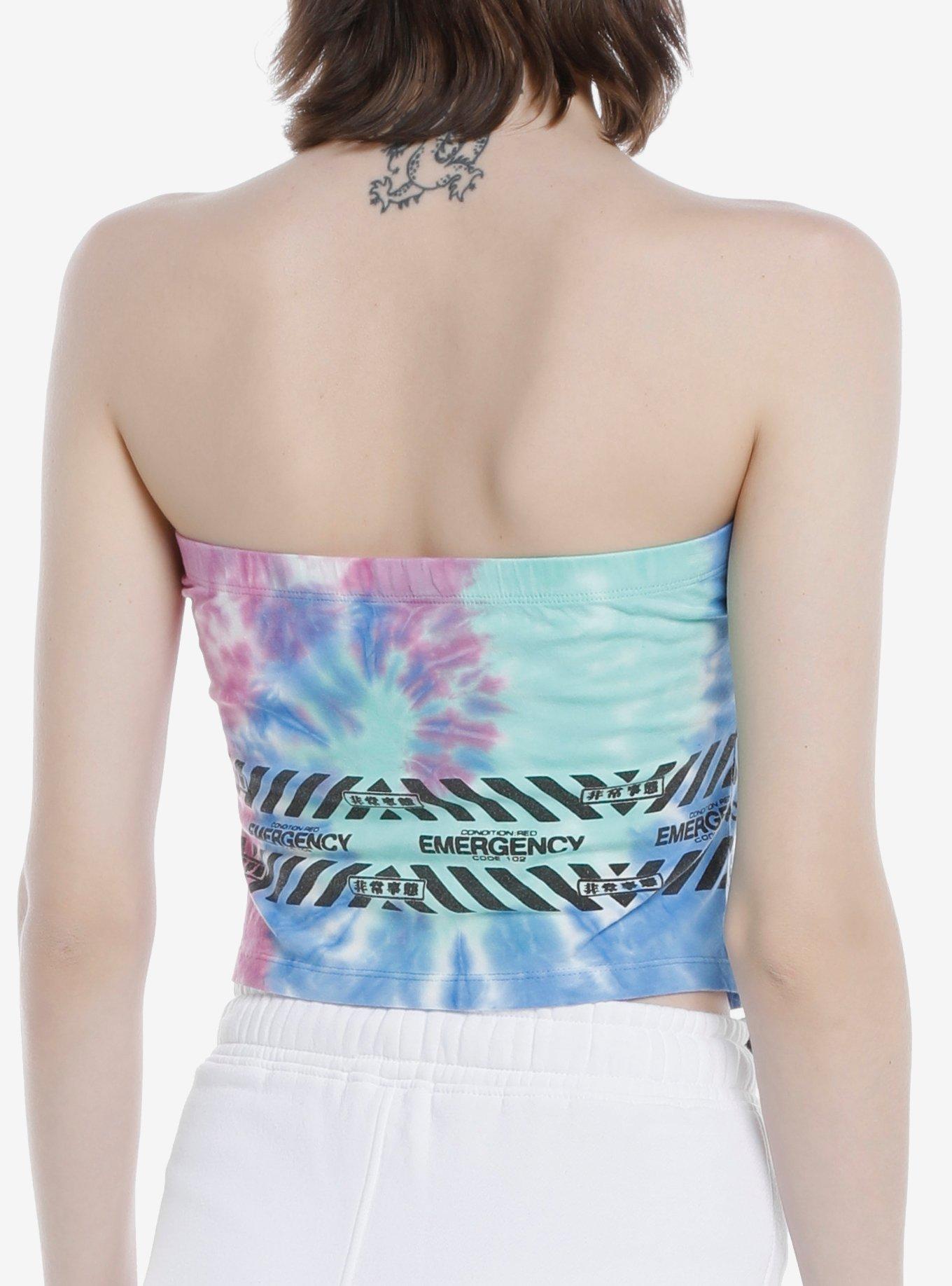 Neon Genesis Evangelion Tie-Dye Girls Tube Top, MULTI, alternate