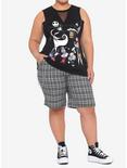 The Nightmare Before Christmas Group Mesh Insert Girls Muscle Top Plus Size, MULTI, alternate
