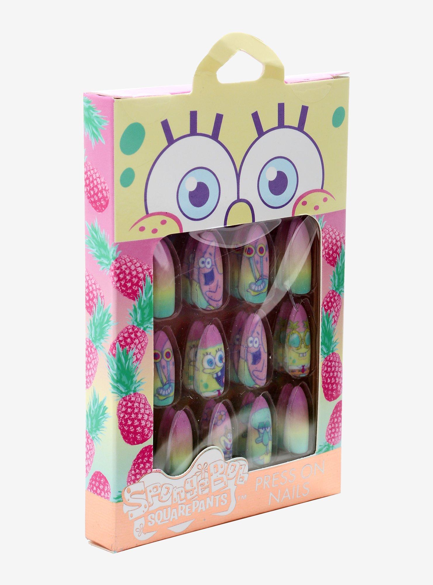 SpongeBob SquarePants Rainbow Press-On Nails, , alternate