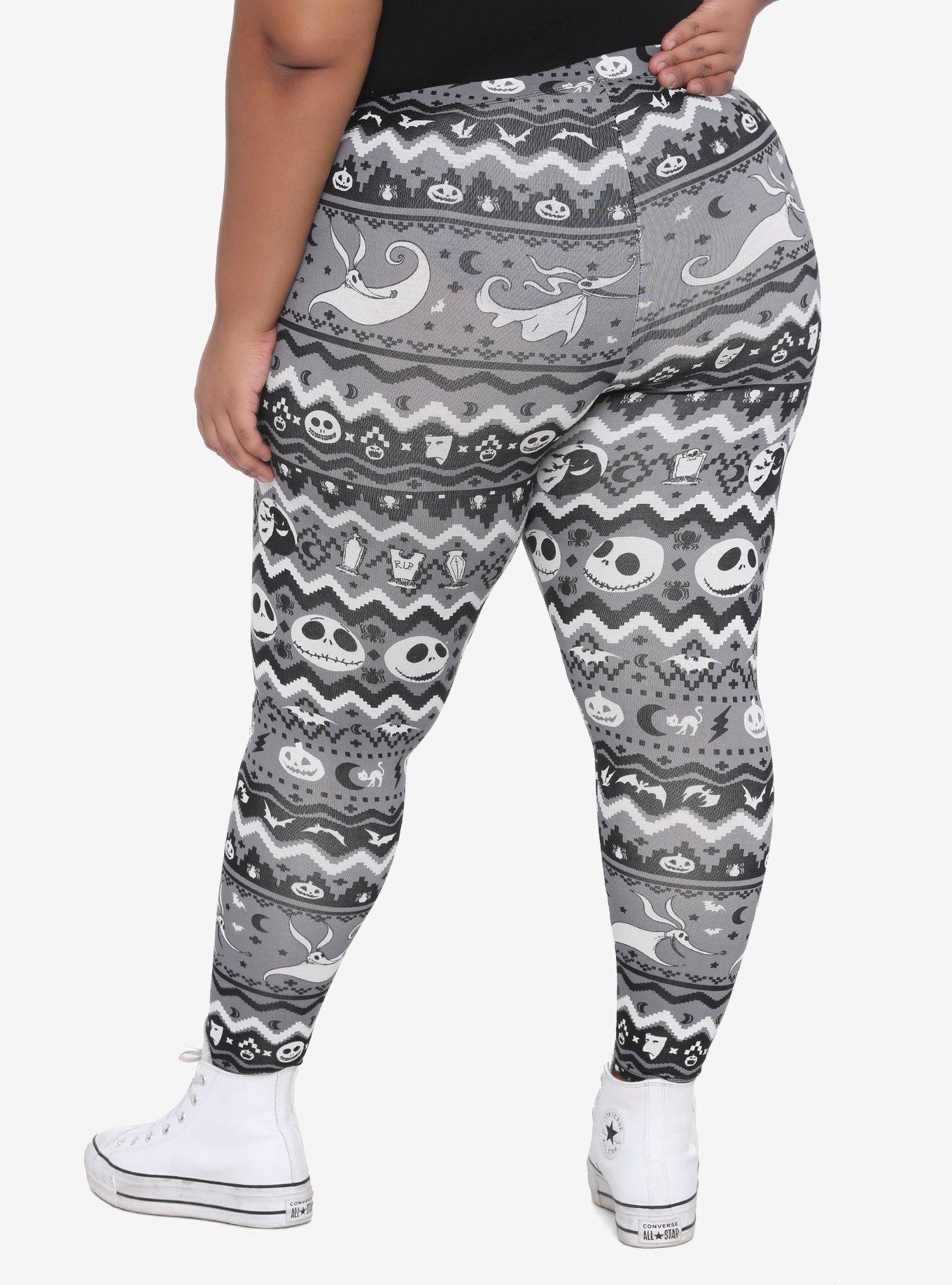 The Nightmare Before Christmas Jack Fair Isle Leggings Plus Size, MULTI, alternate