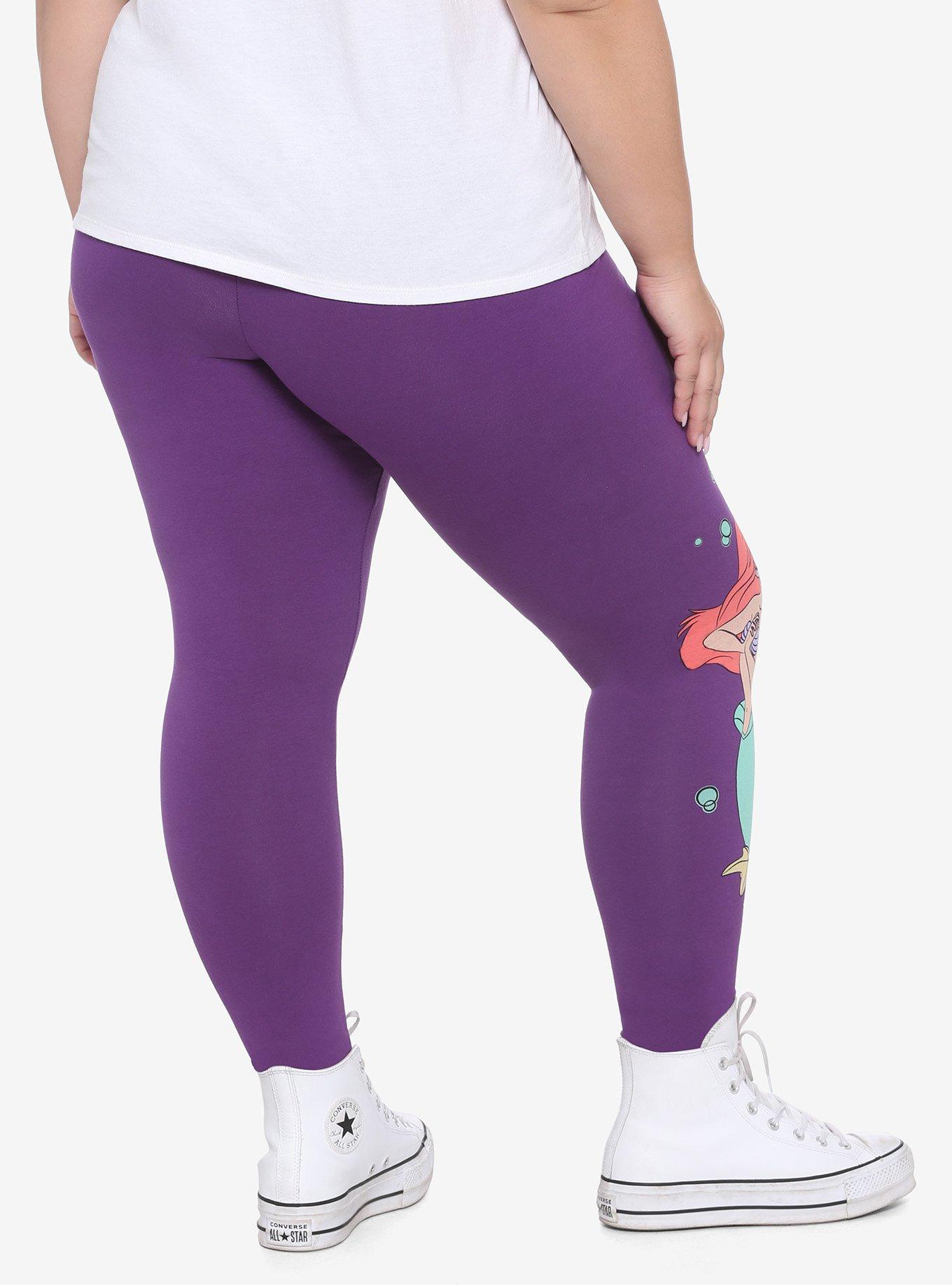 Disney The Little Mermaid Ariel & Flounder Leggings Plus Size, MULTI, alternate