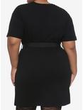 Black Belted T-Shirt Dress Plus Size, BLACK, alternate