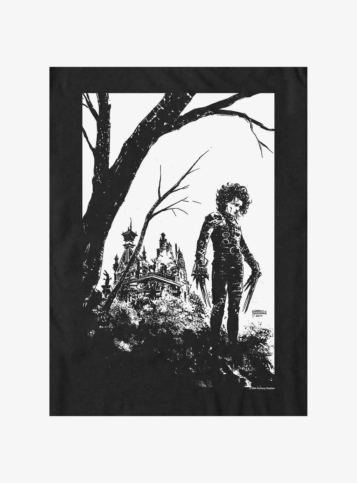 Edward Scissorhands Black And White Cover T-Shirt Hot Topic Web Exclusive, , hi-res