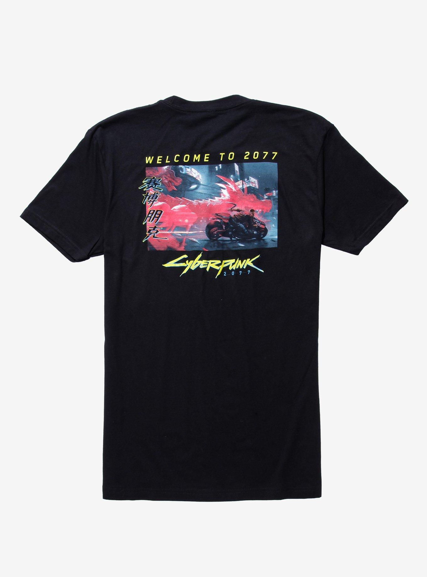 Cyberpunk 2077 Welcome T-Shirt - BoxLunch Exclusive, BLACK, alternate