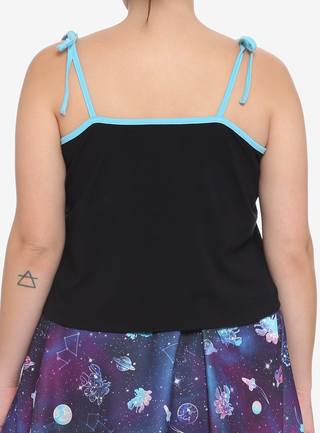 Disney Lilo & Stitch Cosmic Stitch Girls Strappy Tank Top Plus Size, MULTI, alternate