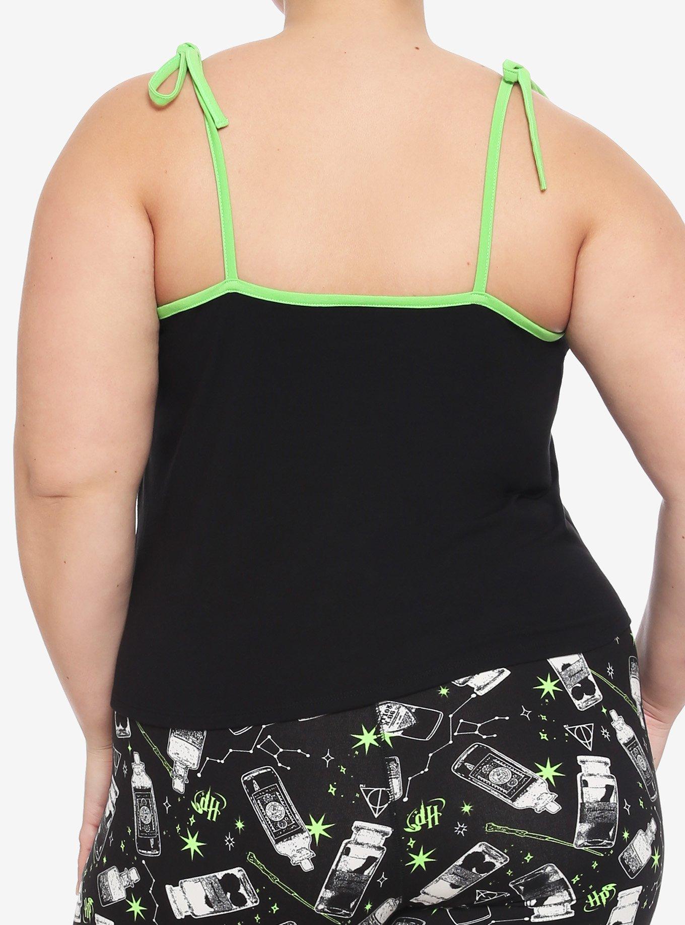 Harry Potter Dark Mark Girls Strappy Tank Top Plus Size, GREEN, alternate