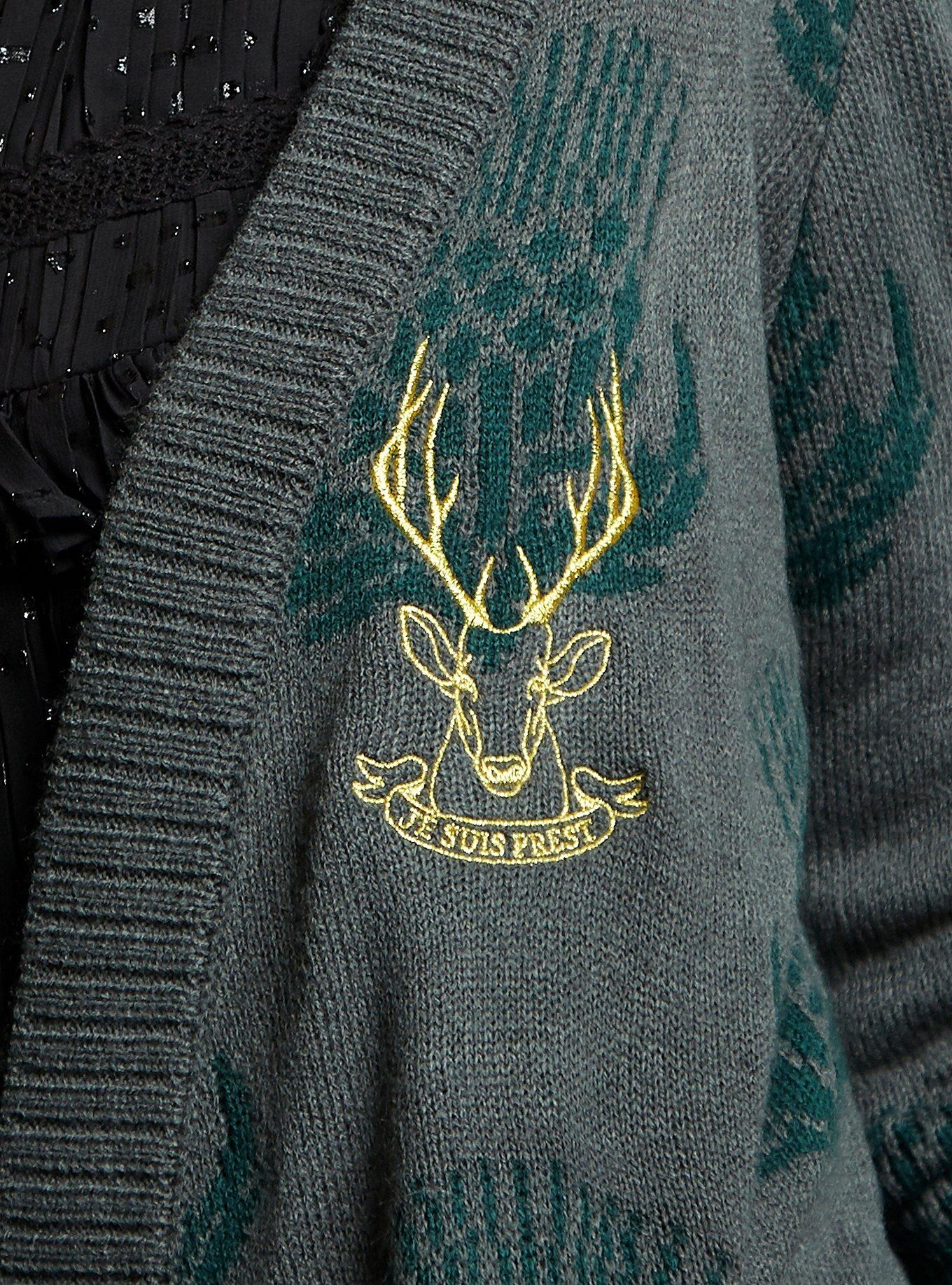 Outlander Thistle Girls Flyaway Cardigan, GREEN, alternate