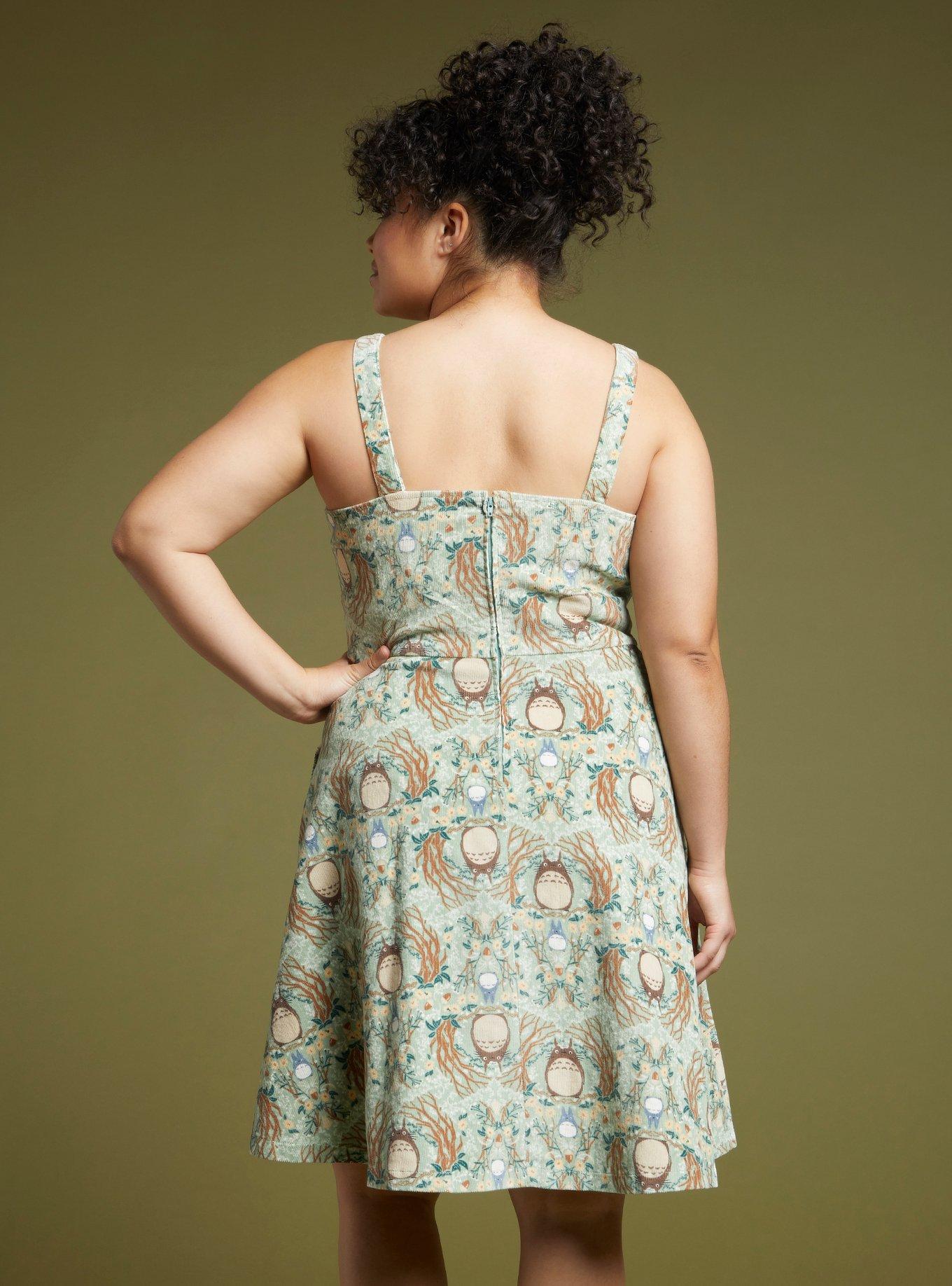 Her Universe Studio Ghibli My Neighbor Totoro Forest Corduroy Dress Plus Size, MULTI, alternate