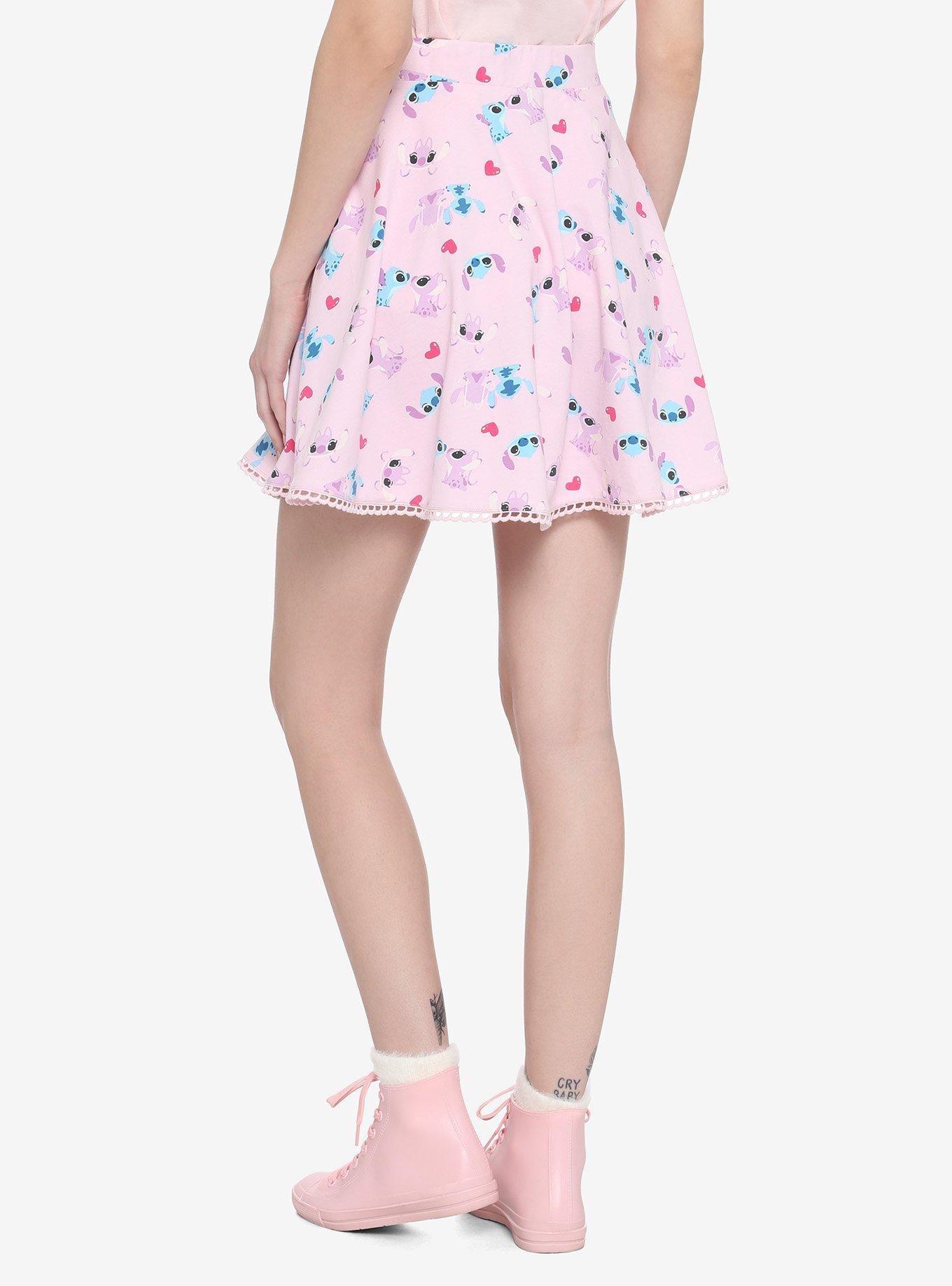 Disney Valentine's Lilo & Stitch Angel & Stitch Heart Skirt, MULTI, alternate