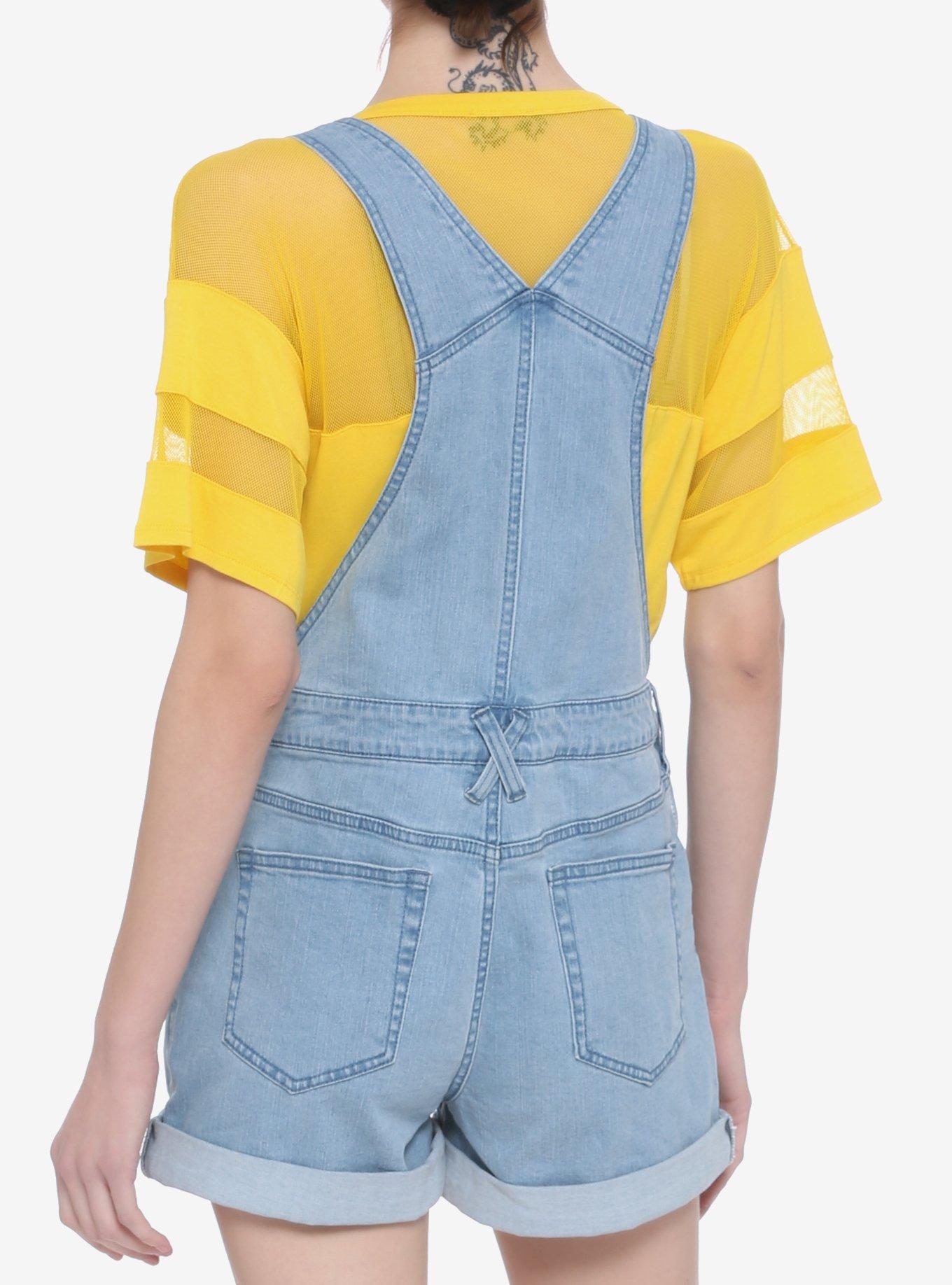 Disney The Sensational Six Embroidered Denim Shortalls, MULTI, alternate