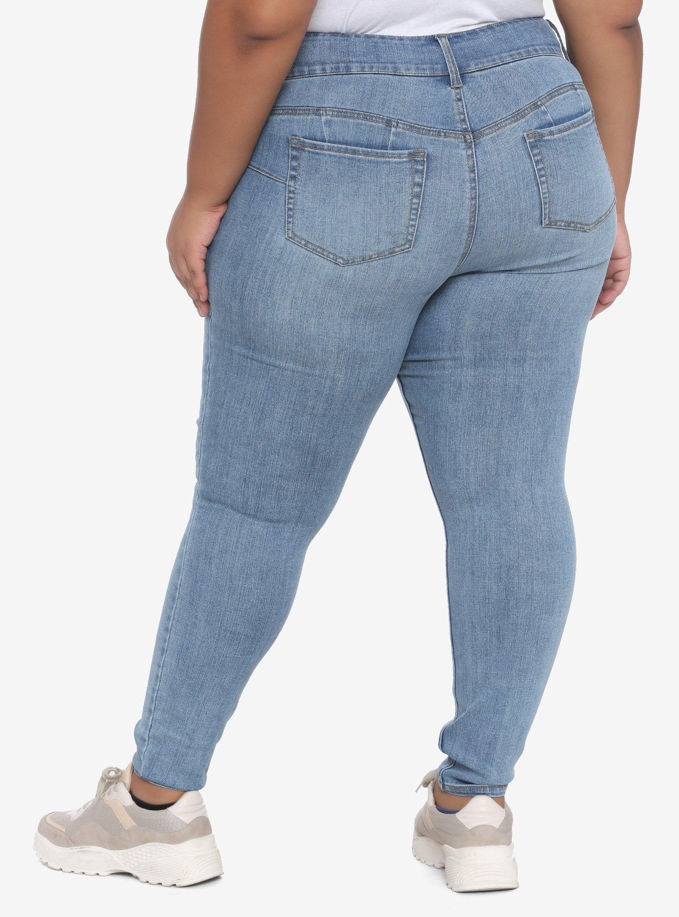 Disney Valentine's Lady & Tramp Knee Patch Jeggings Plus Size, MULTI, alternate