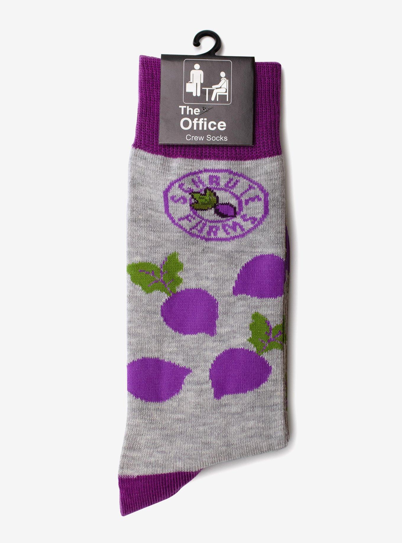 The Office Schrute Farms Beets Crew Socks, , alternate
