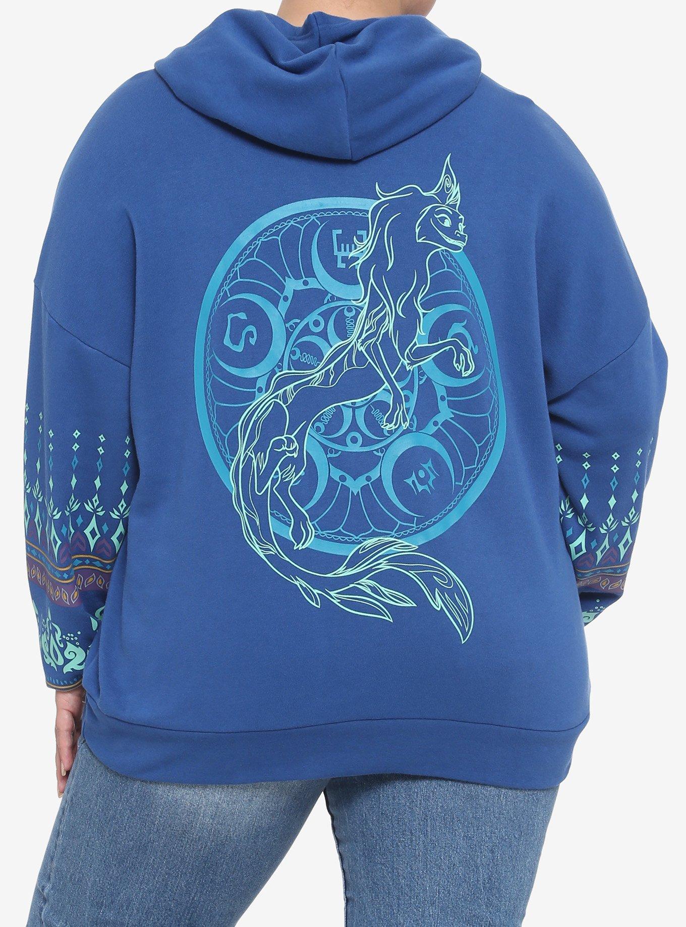 Her Universe Disney Raya And The Last Dragon Mandala Art & Sisu Oversized Hoodie Plus Size, MULTI, alternate