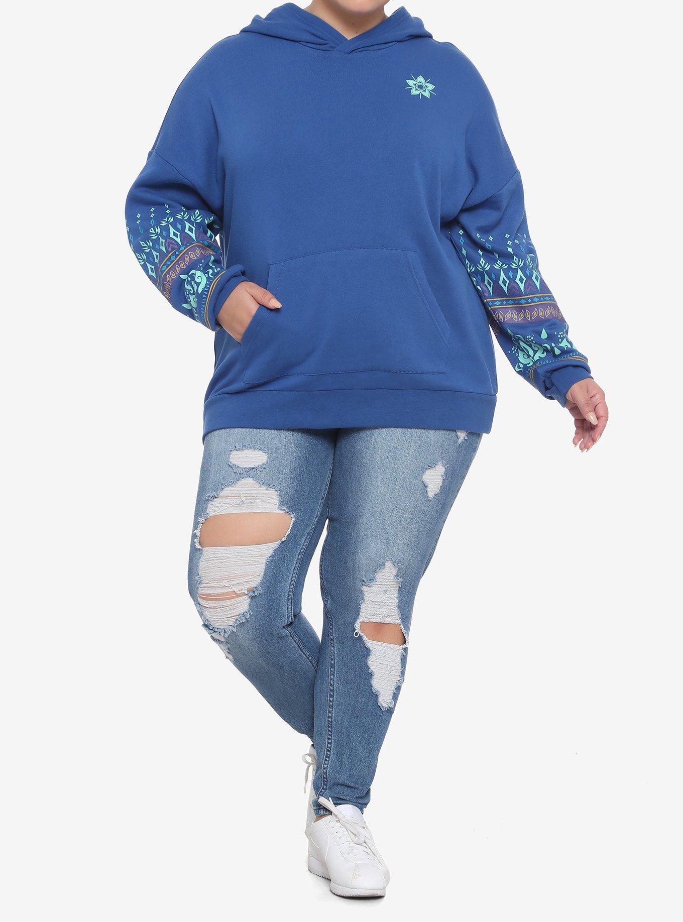 Her Universe Disney Raya And The Last Dragon Mandala Art & Sisu Oversized Hoodie Plus Size, MULTI, alternate
