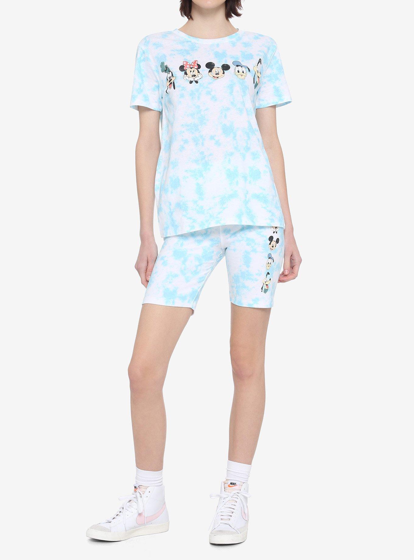 Disney The Fabulous Five Tie-Dye Girls T-Shirt & Biker Shorts Set, BLUE, alternate