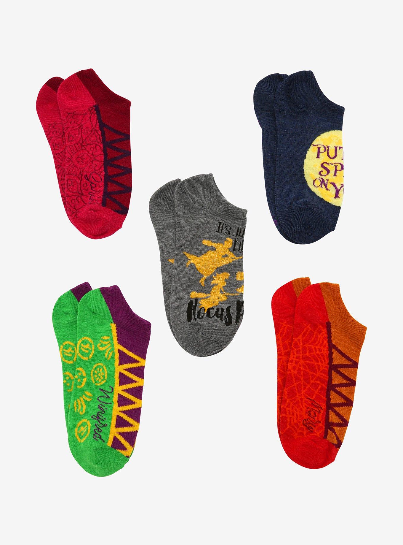 Disney Hocus Pocus Sanderson Sisters No-Show Socks 5 Pair, , alternate