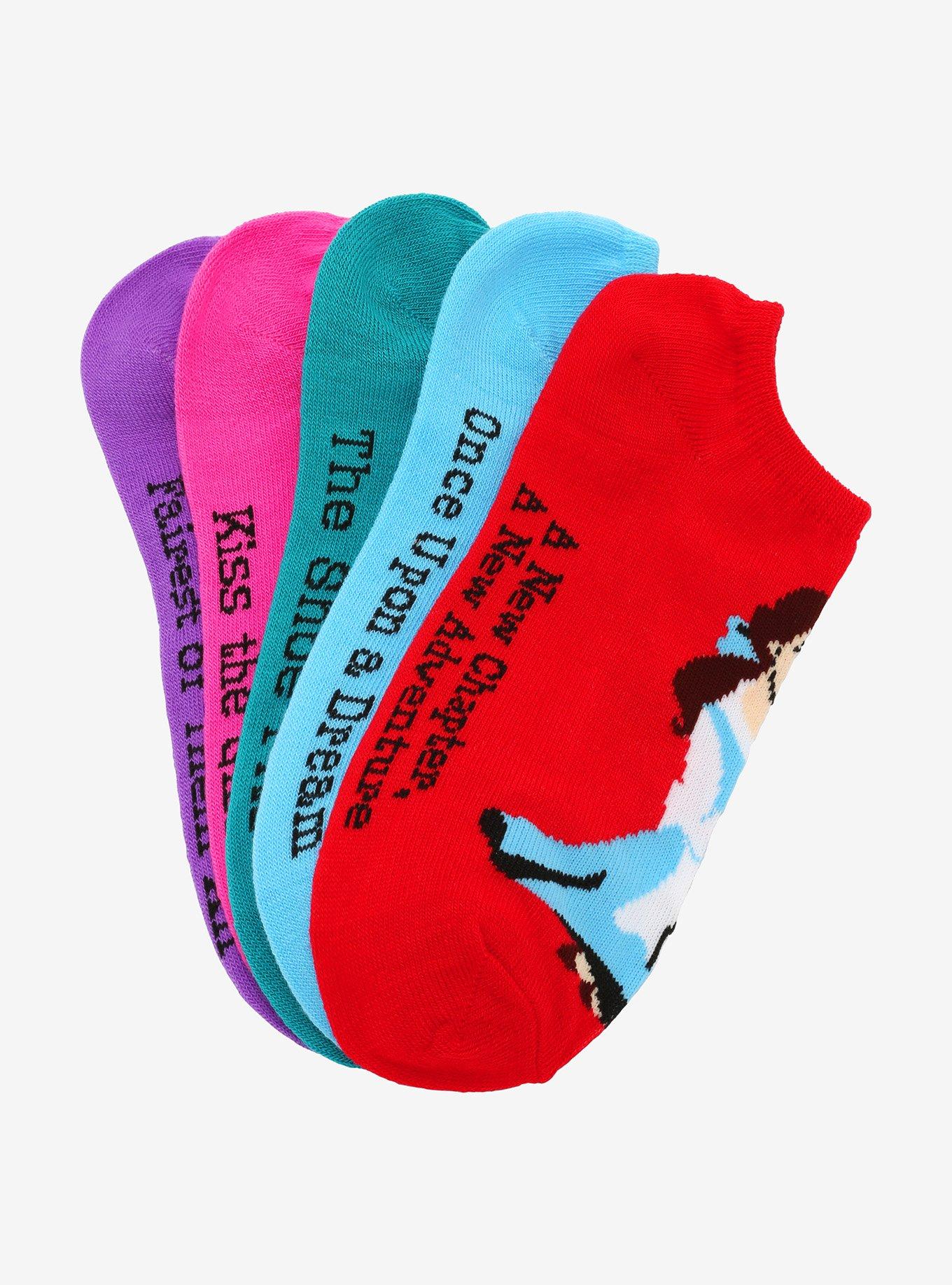 Disney Princess No-Show Socks 5 Pair, , alternate