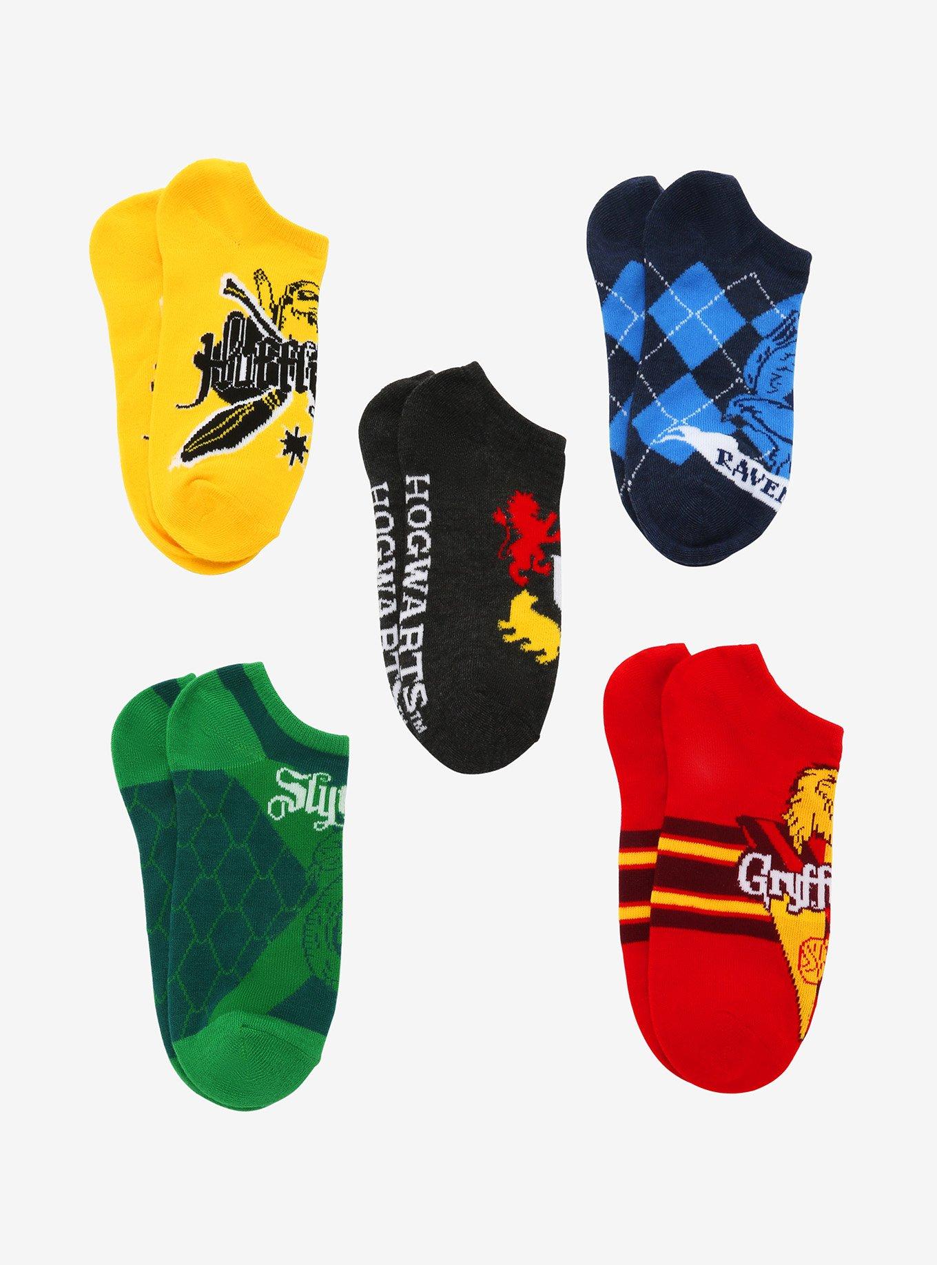 Harry Potter Hogwarts House No-Show Socks 5 Pair, , alternate