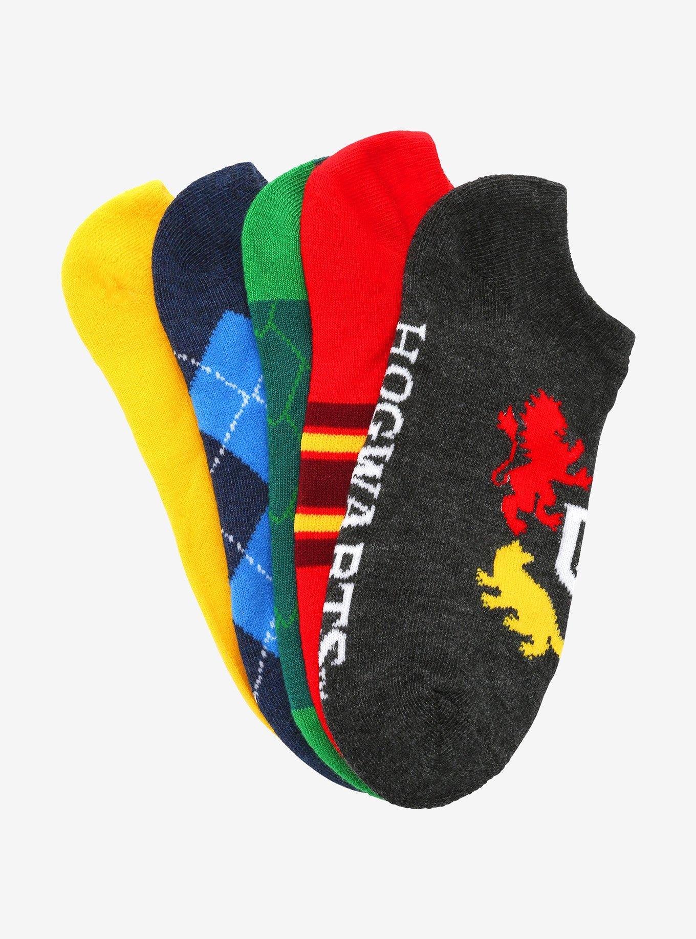 Harry Potter Hogwarts House No-Show Socks 5 Pair, , alternate