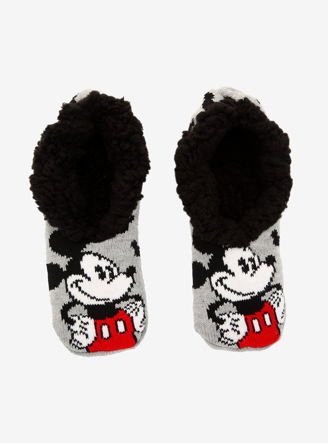 Disney Mickey Mouse Grey Cozy Slippers, , alternate