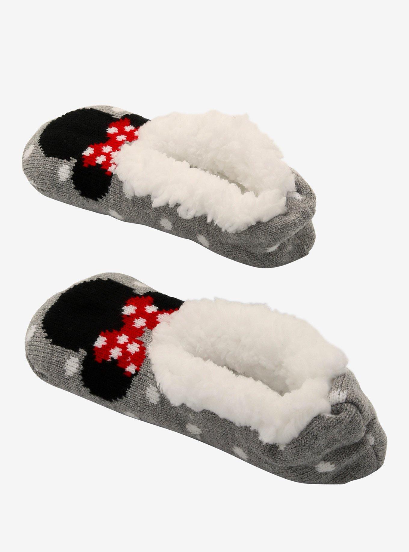 Disney Minnie Mouse Polka Dot Cozy Slippers, , alternate