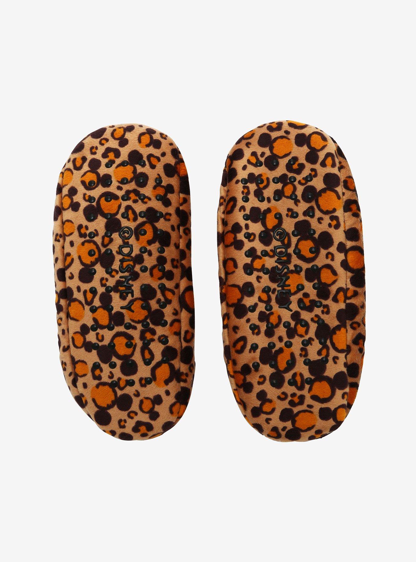 Disney Mickey Mouse Leopard Cozy Slippers, , alternate