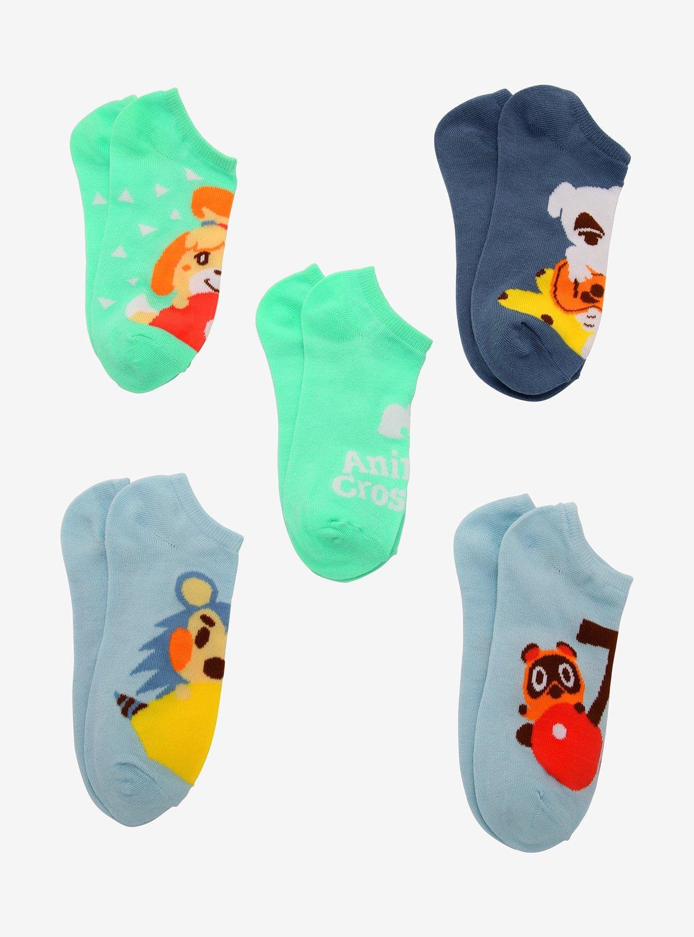 Animal Crossing Character Fruit No-Show Socks 5 Pair, , alternate