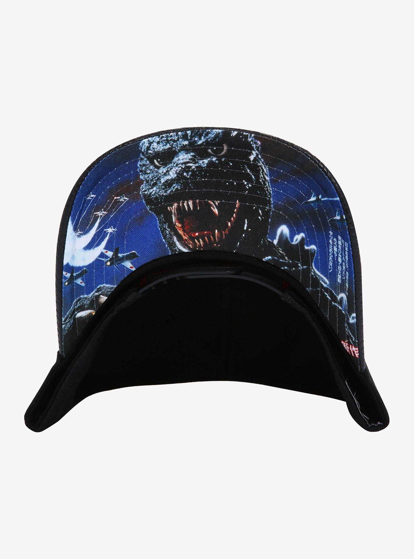 Godzilla Japanese Scales Snapback Hat, , alternate