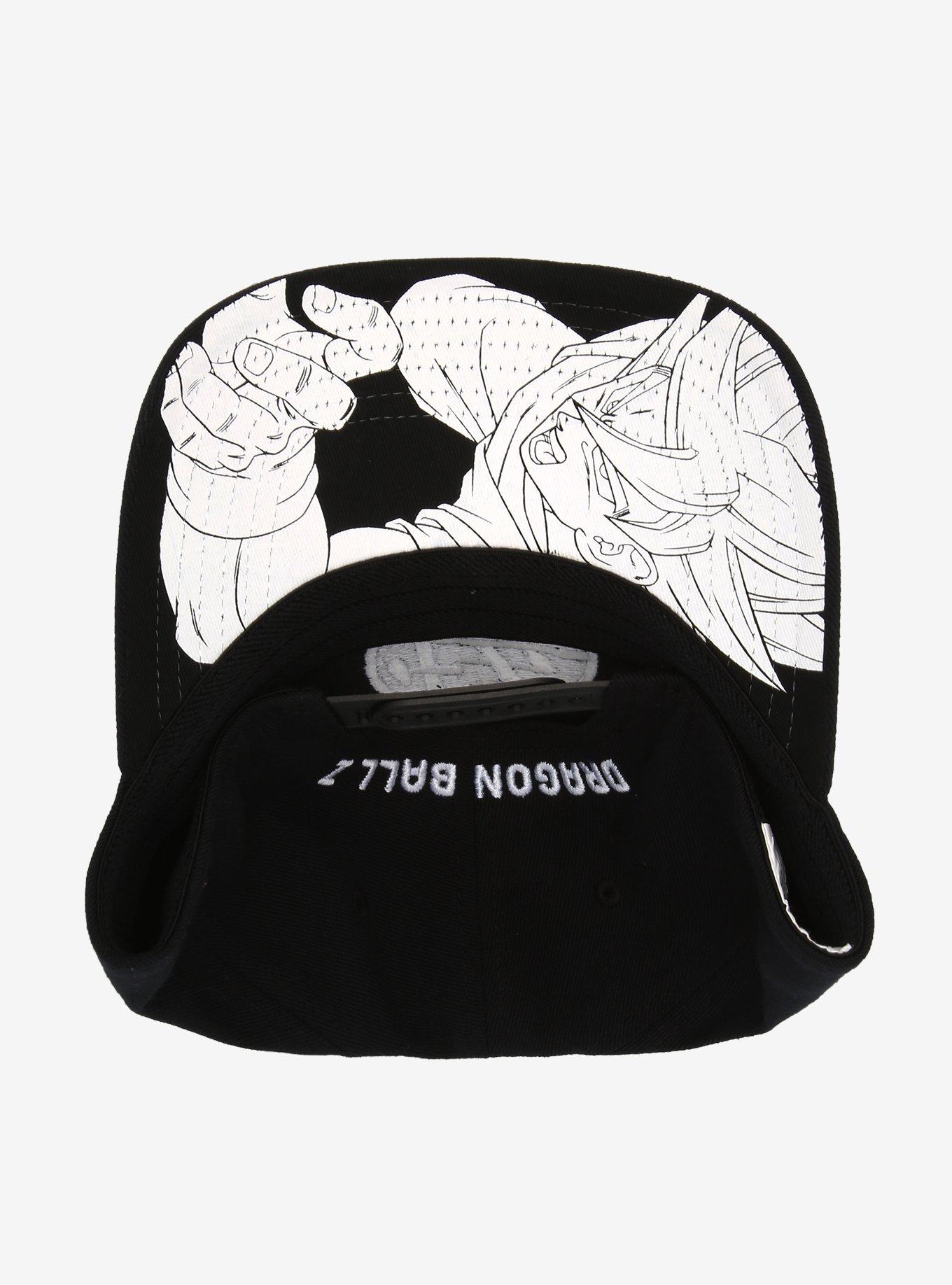 Dragon Ball Z Black & White Snapback Hat, , alternate