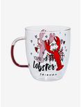 Friends Lobster Glitter Handle Glass Mug, , alternate