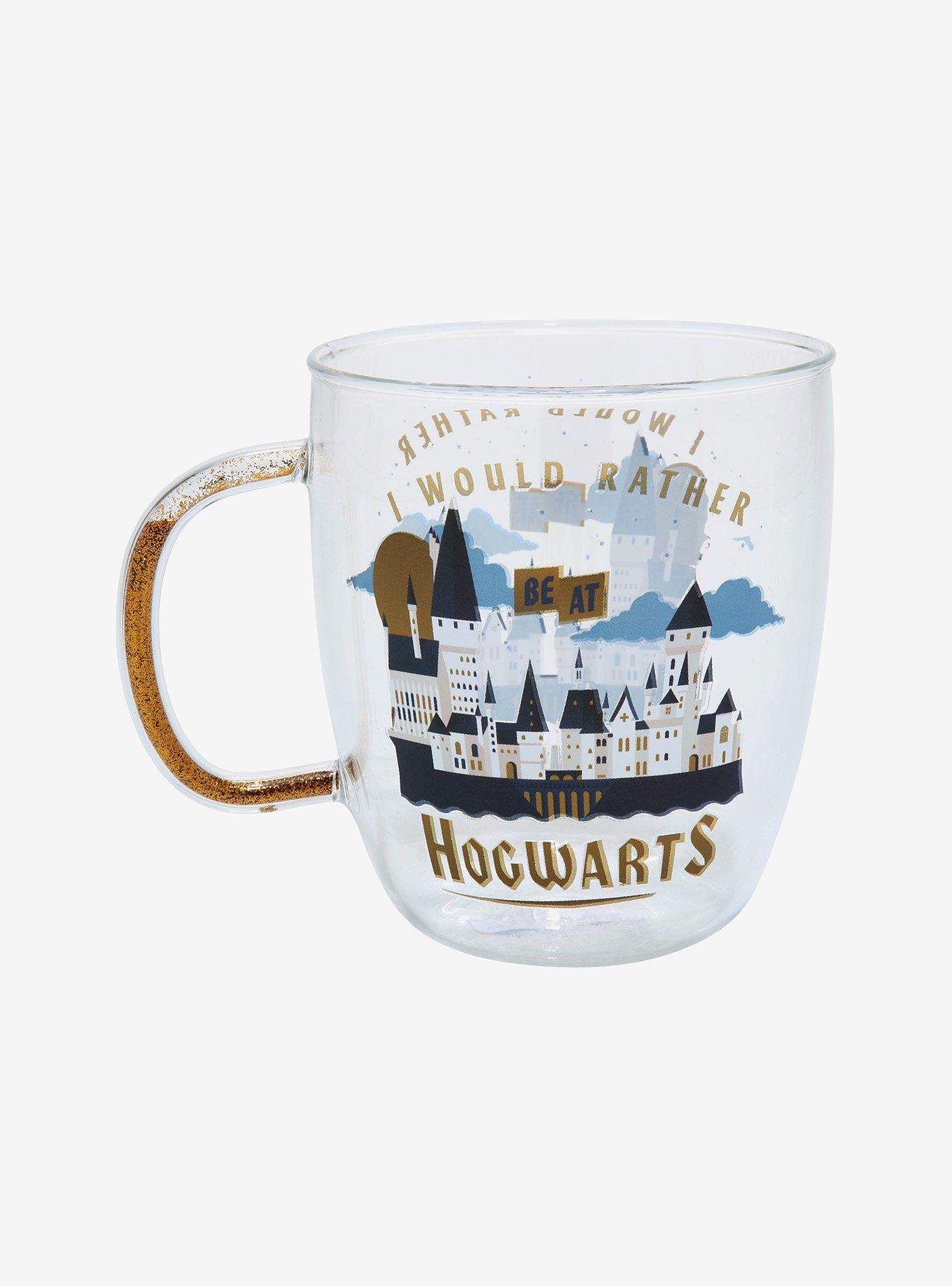 Harry Potter Hogwarts Glitter Handle Glass Mug, , alternate