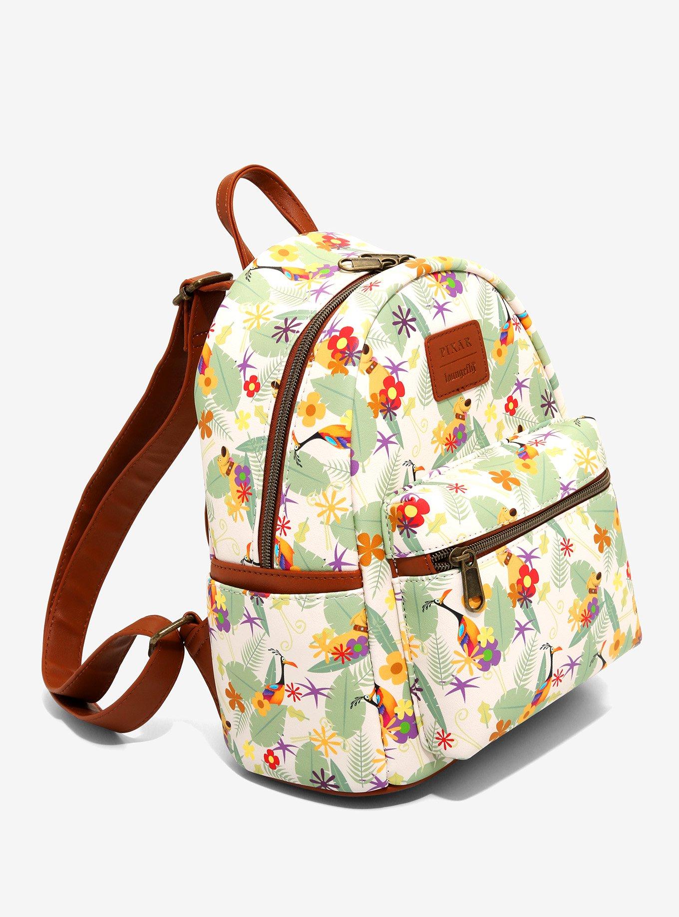 Loungefly Disney Pixar Up Dug & Kevin Floral Mini Backpack, , alternate
