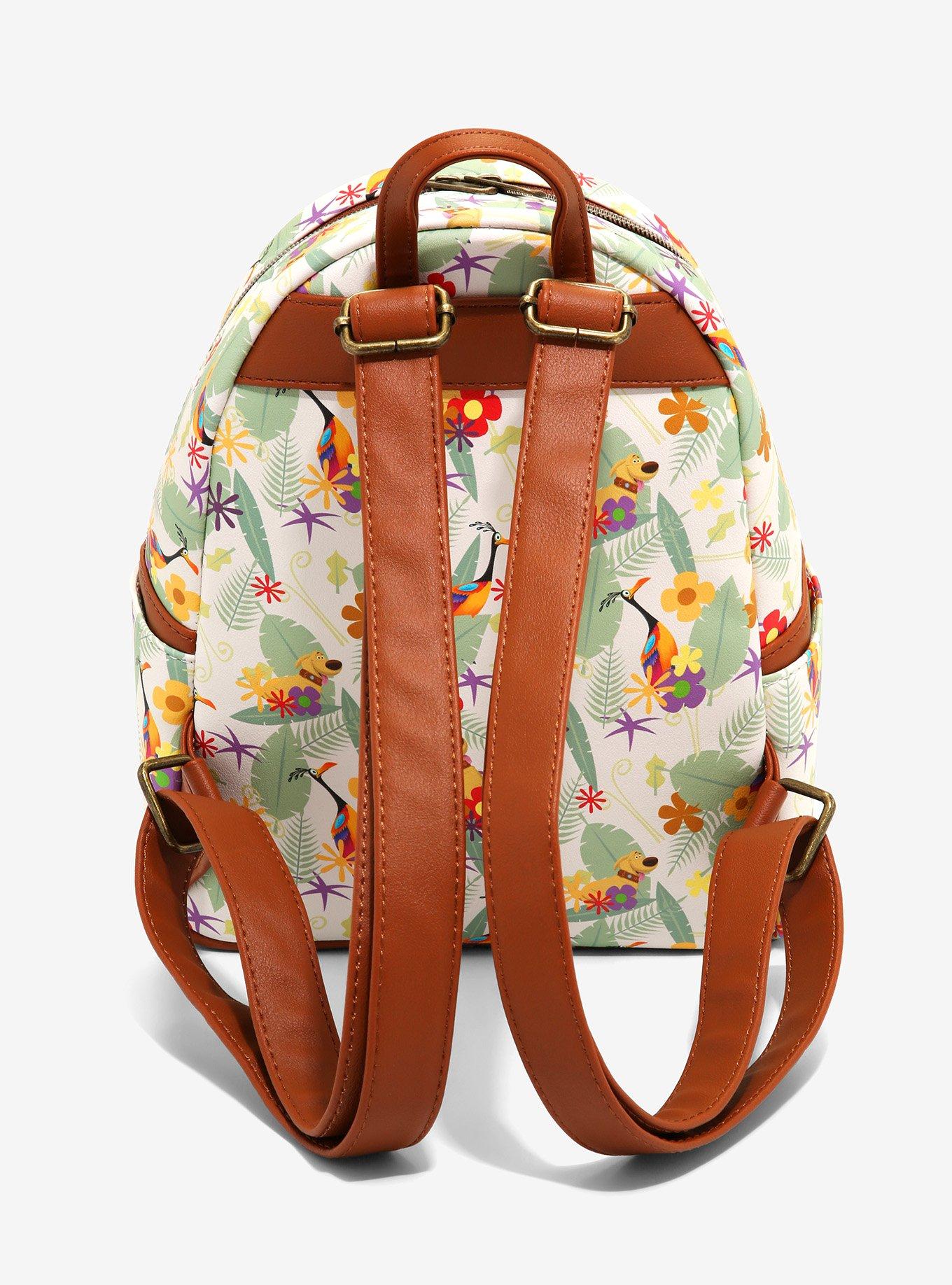 Loungefly Disney Pixar Up Dug & Kevin Floral Mini Backpack, , alternate