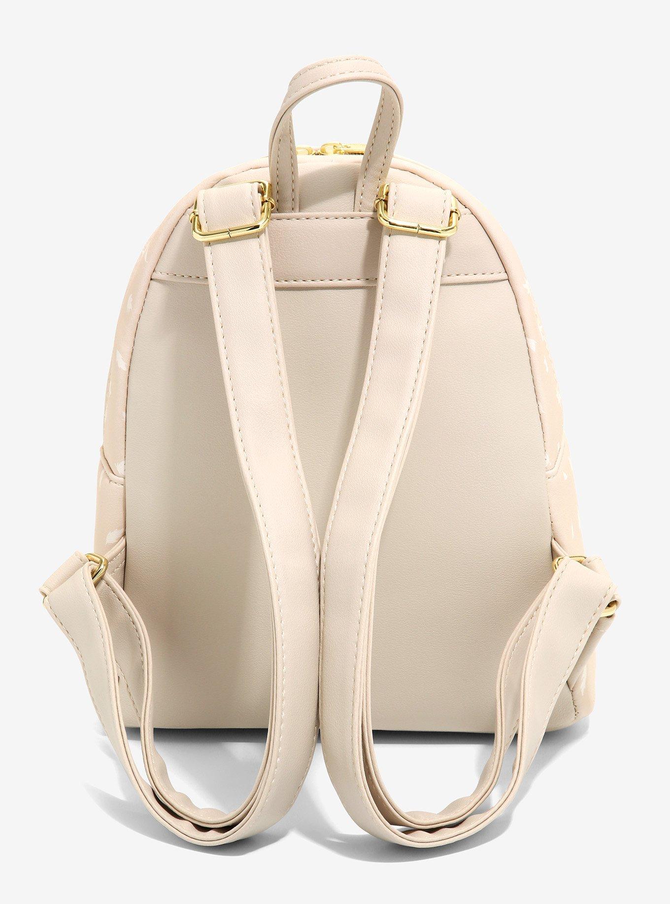 Loungefly Disney Pocahontas Cream Leaves Mini Backpack, , alternate