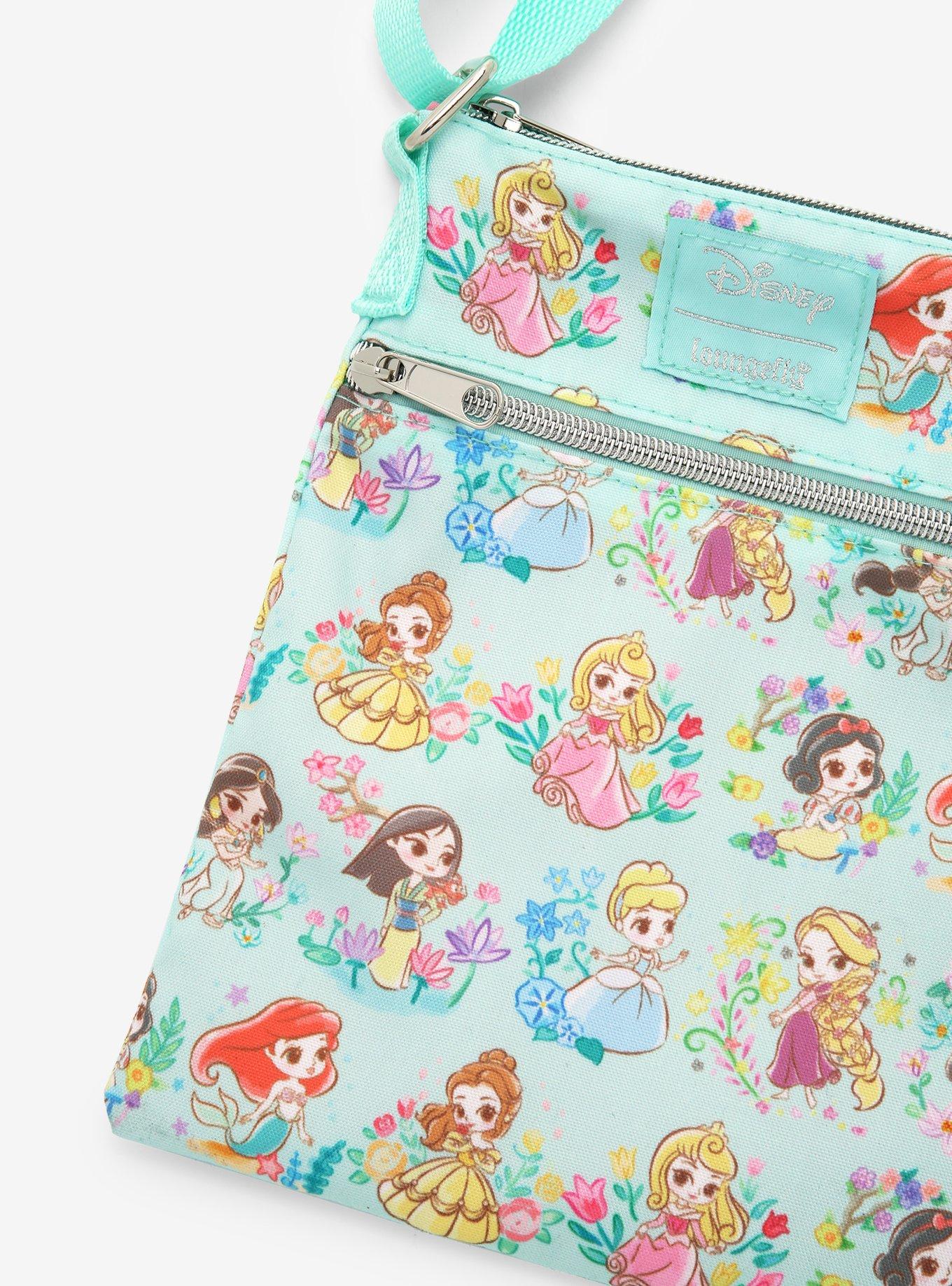 Loungefly Disney Princess Chibi Passport Crossbody Bag, , alternate