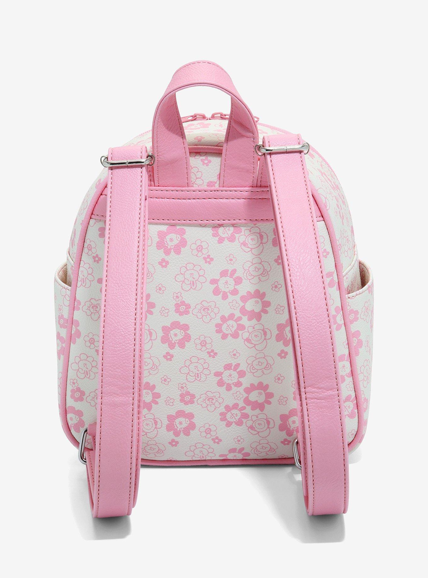 BT21 Flowers Pink & Cream Mini Backpack, , alternate