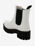 White Patent Slip-On Heeled Ankle Boots, MULTI, alternate