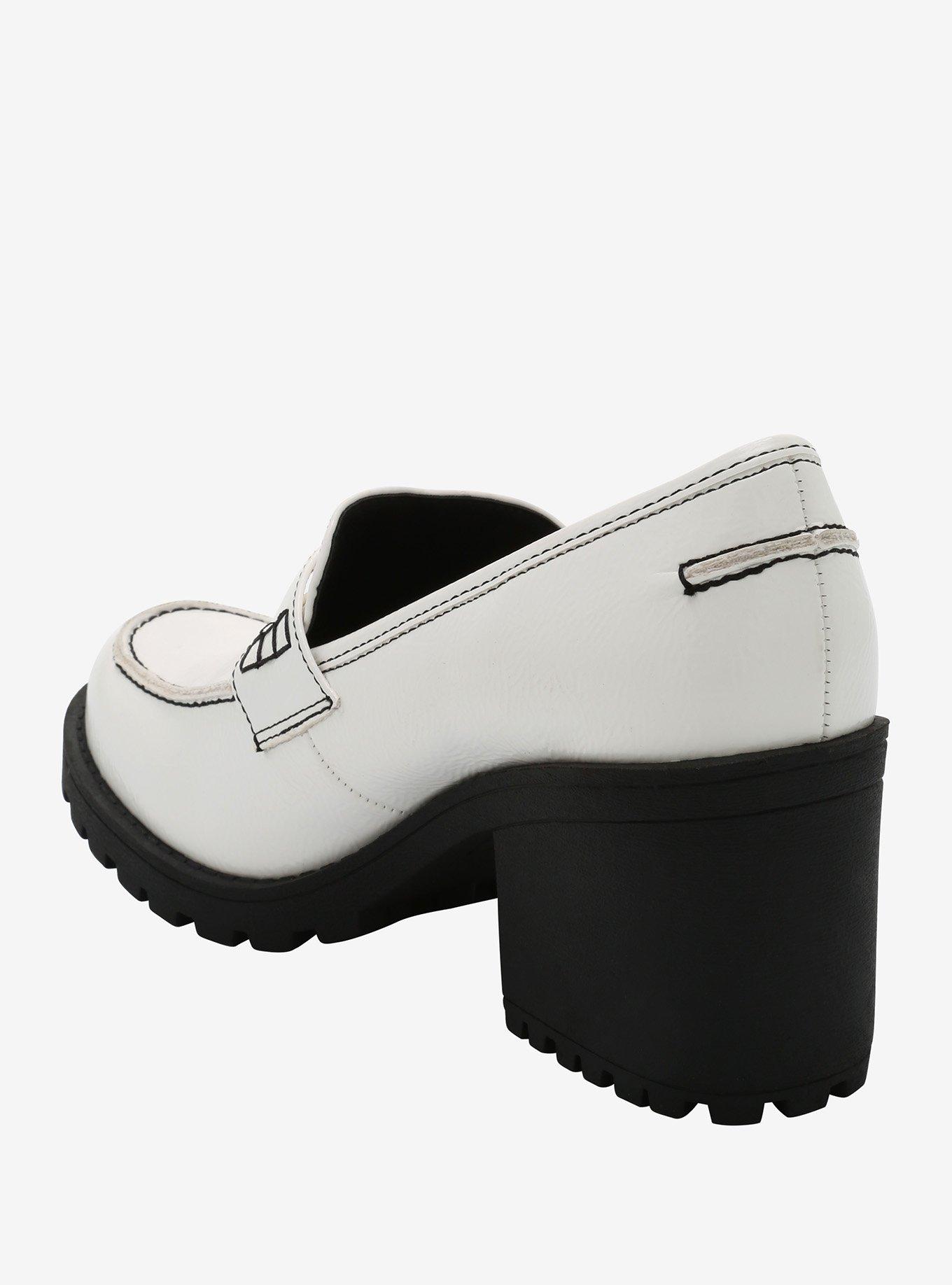 White Patent Platform Oxford Heels, MULTI, alternate