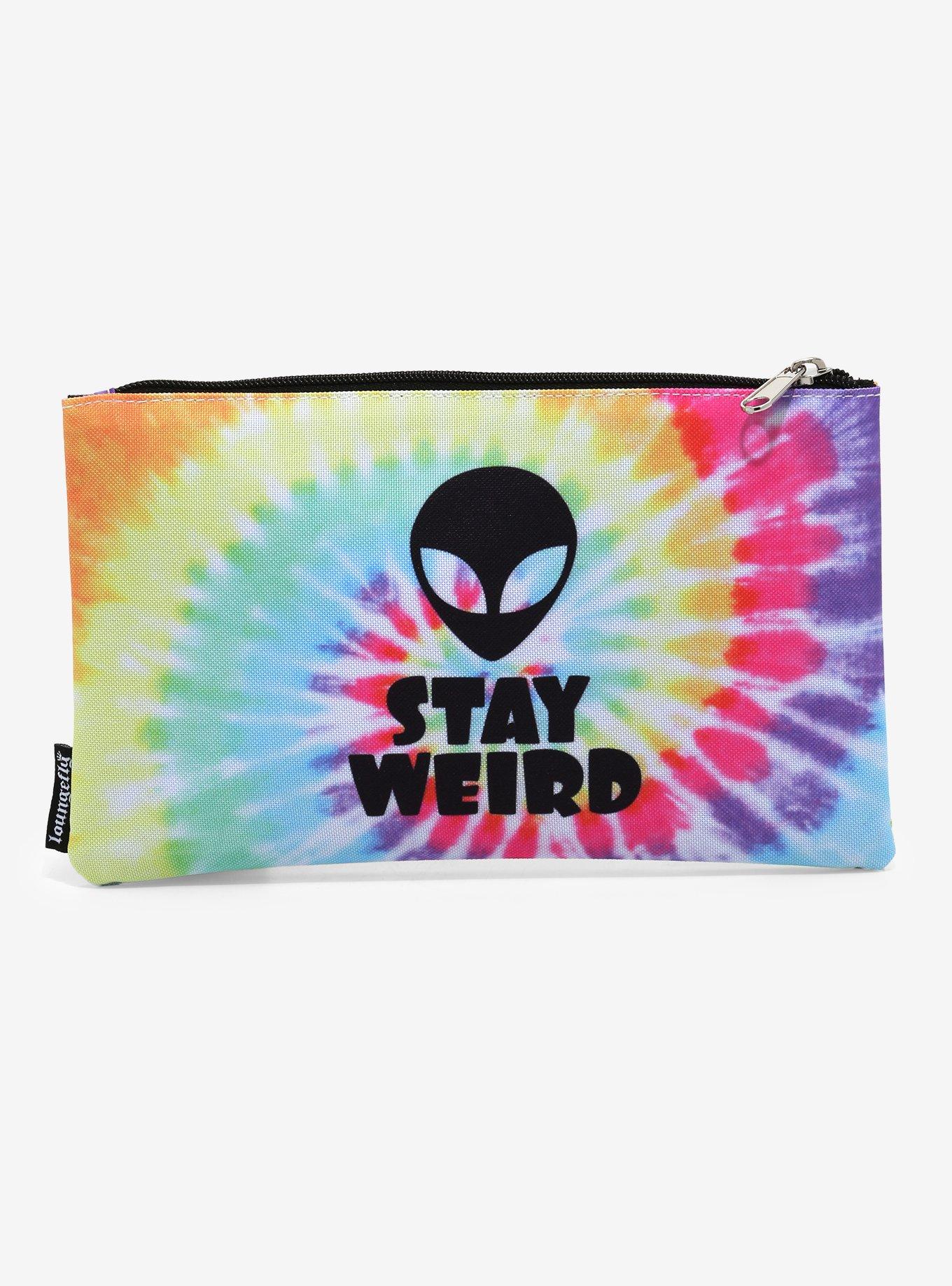 Loungefly Stay Weird Alien Tie-Dye Makeup Bag, , alternate