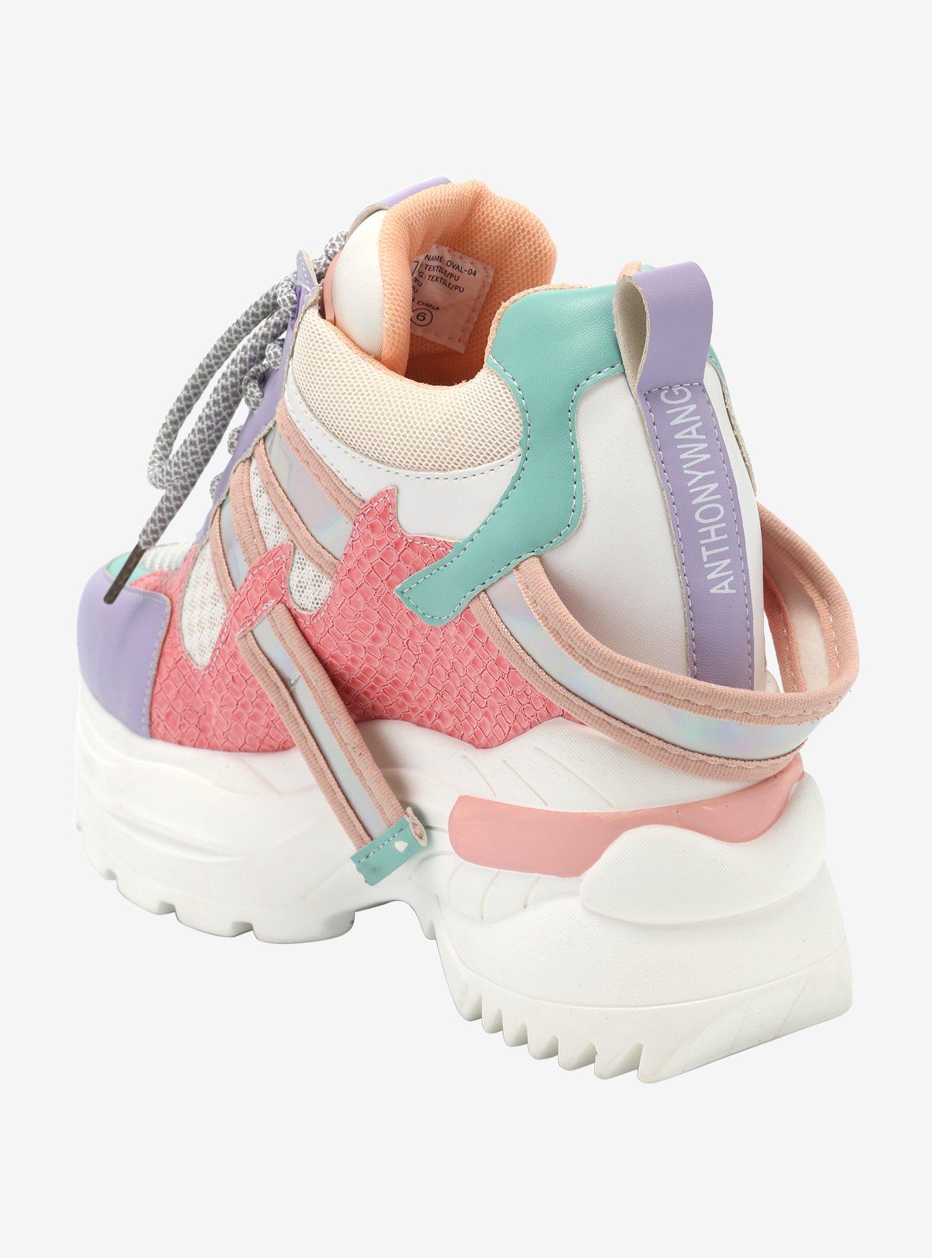 Pastel Platform Sneakers, MULTI, alternate