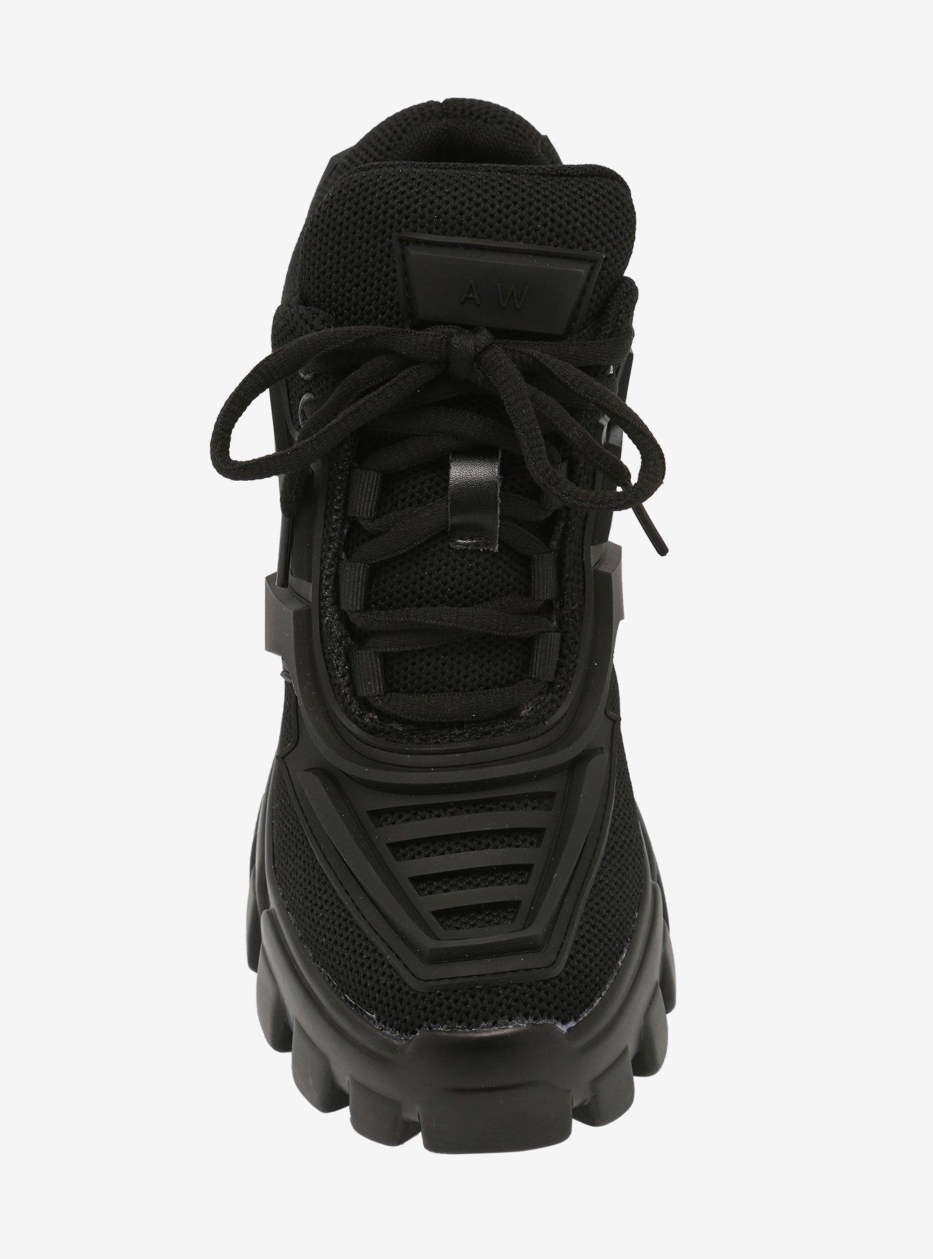 Black Platform Sneakers, MULTI, alternate