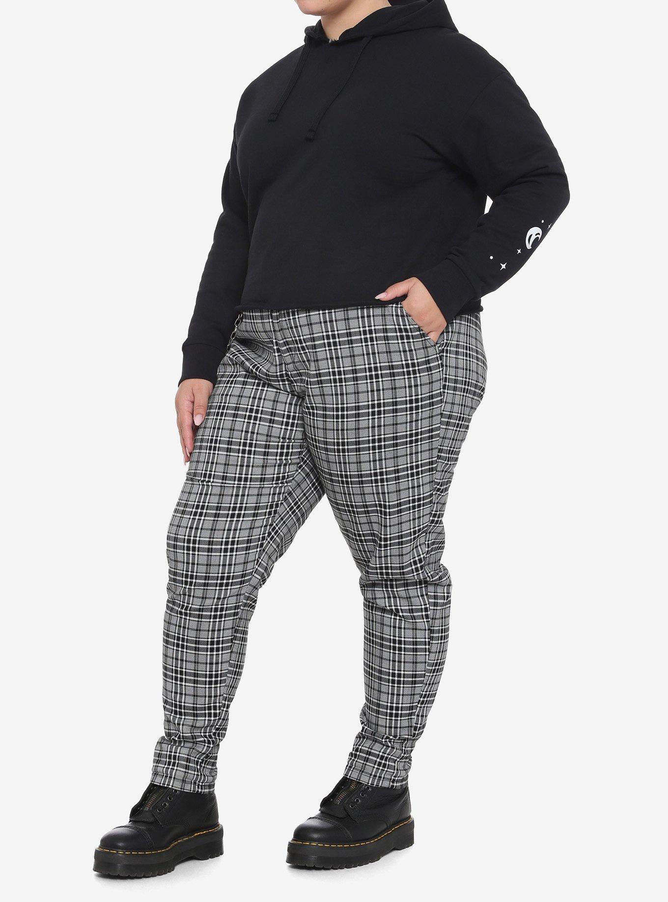 Purple Rose Coffin Girls Crop Hoodie Plus Hoodie, BLACK, alternate